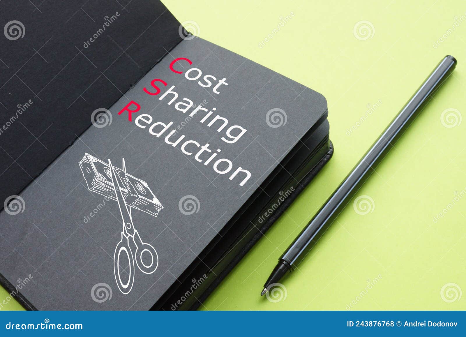 Cost Sharing Reduction Csr Is Shown On The Photo Using The Text Stock Cost Sharing Reduction Csr Is Shown On The Photo Using The Text Stock