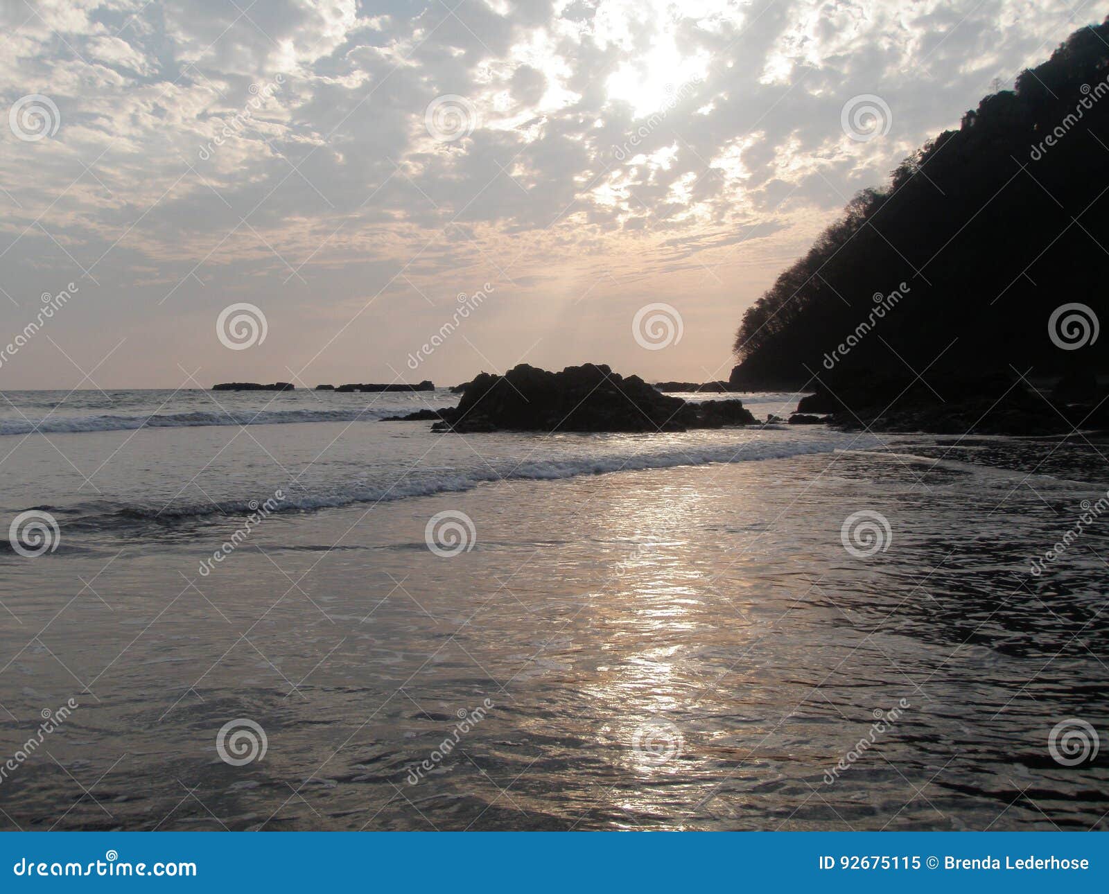 Costa Rica Jaco Beach stock image. Image of water, rica 92675115