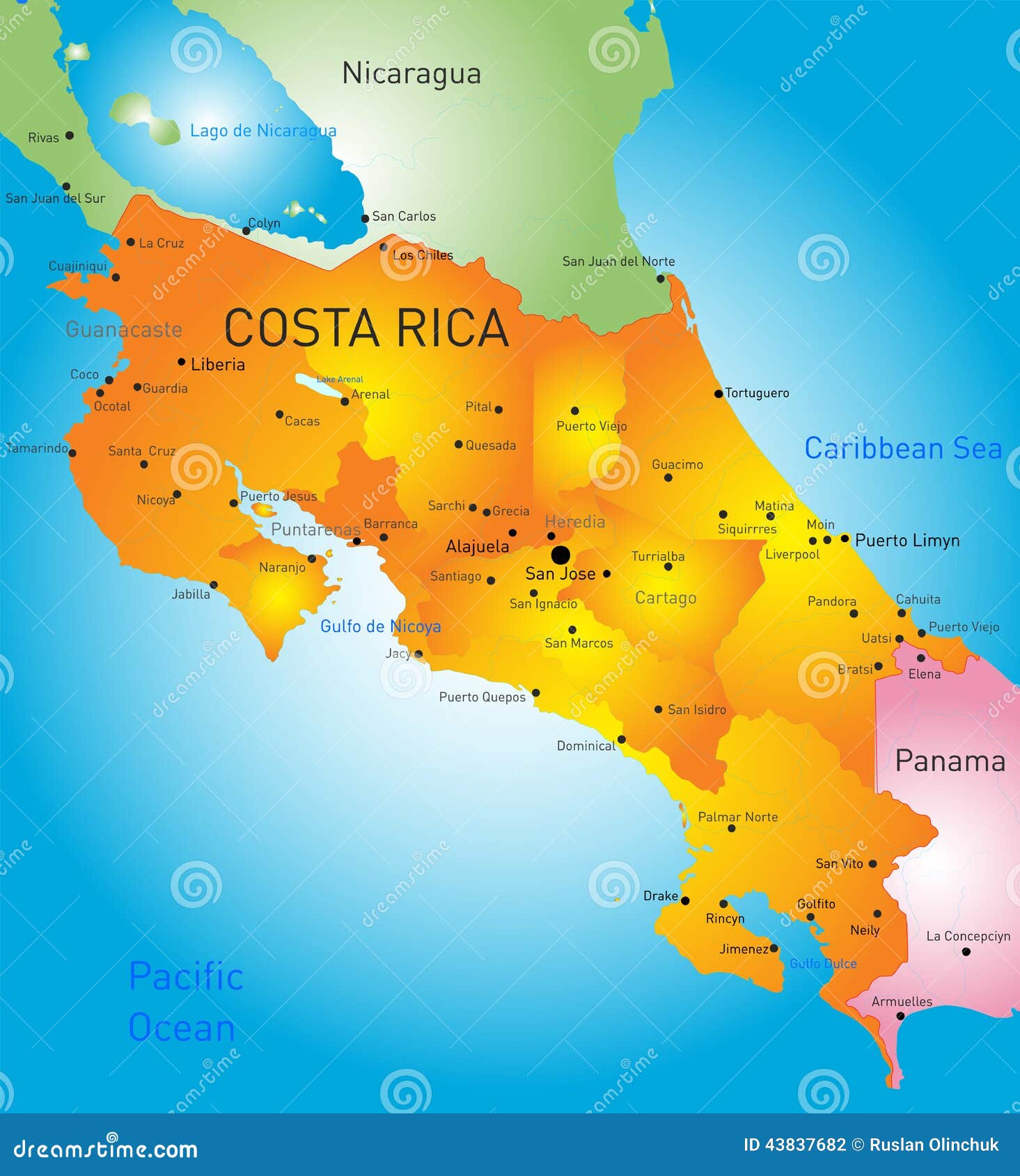 clipart map of costa rica - photo #38