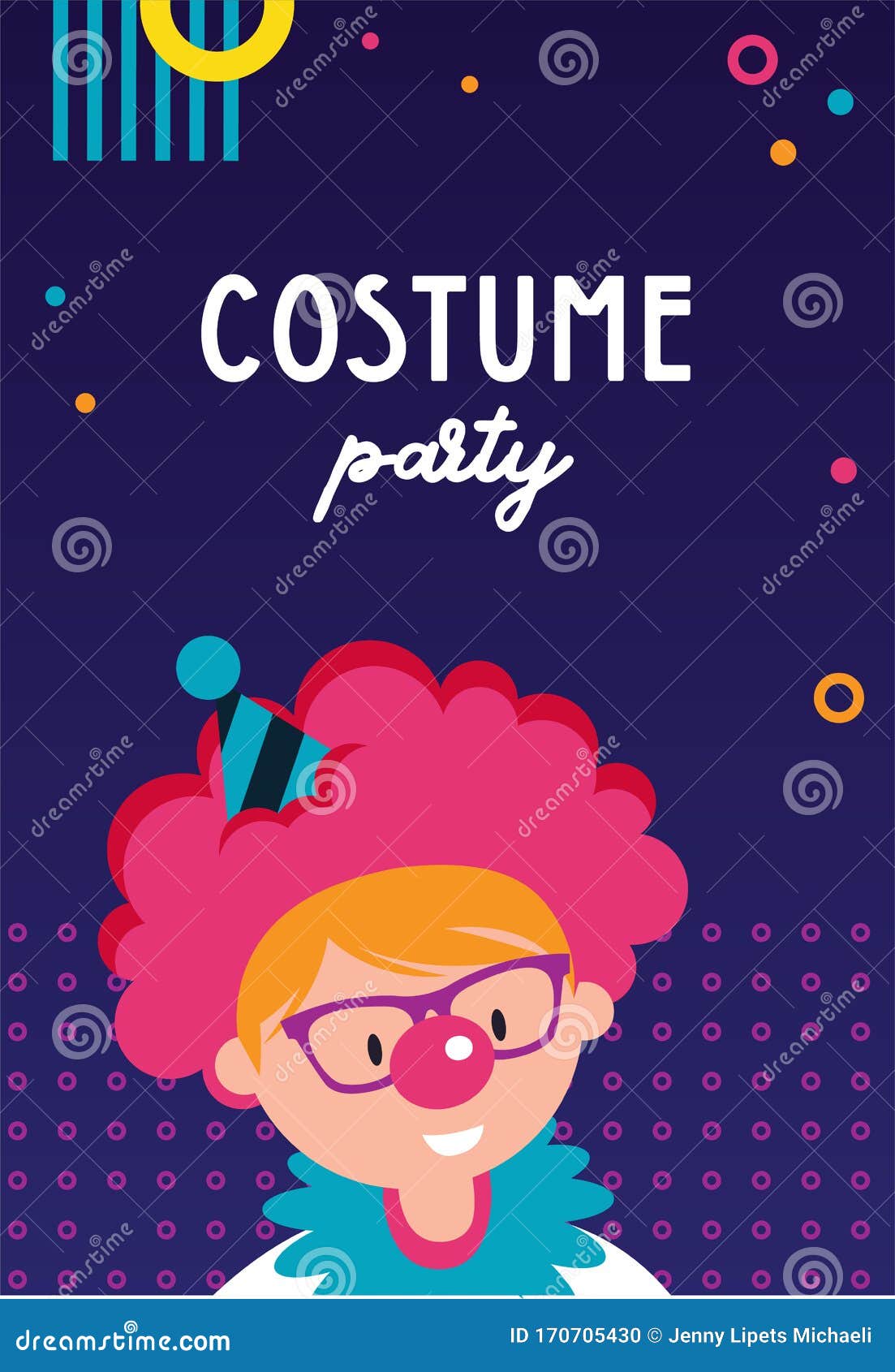 Carnival Birthday Invitations Template from thumbs.dreamstime.com