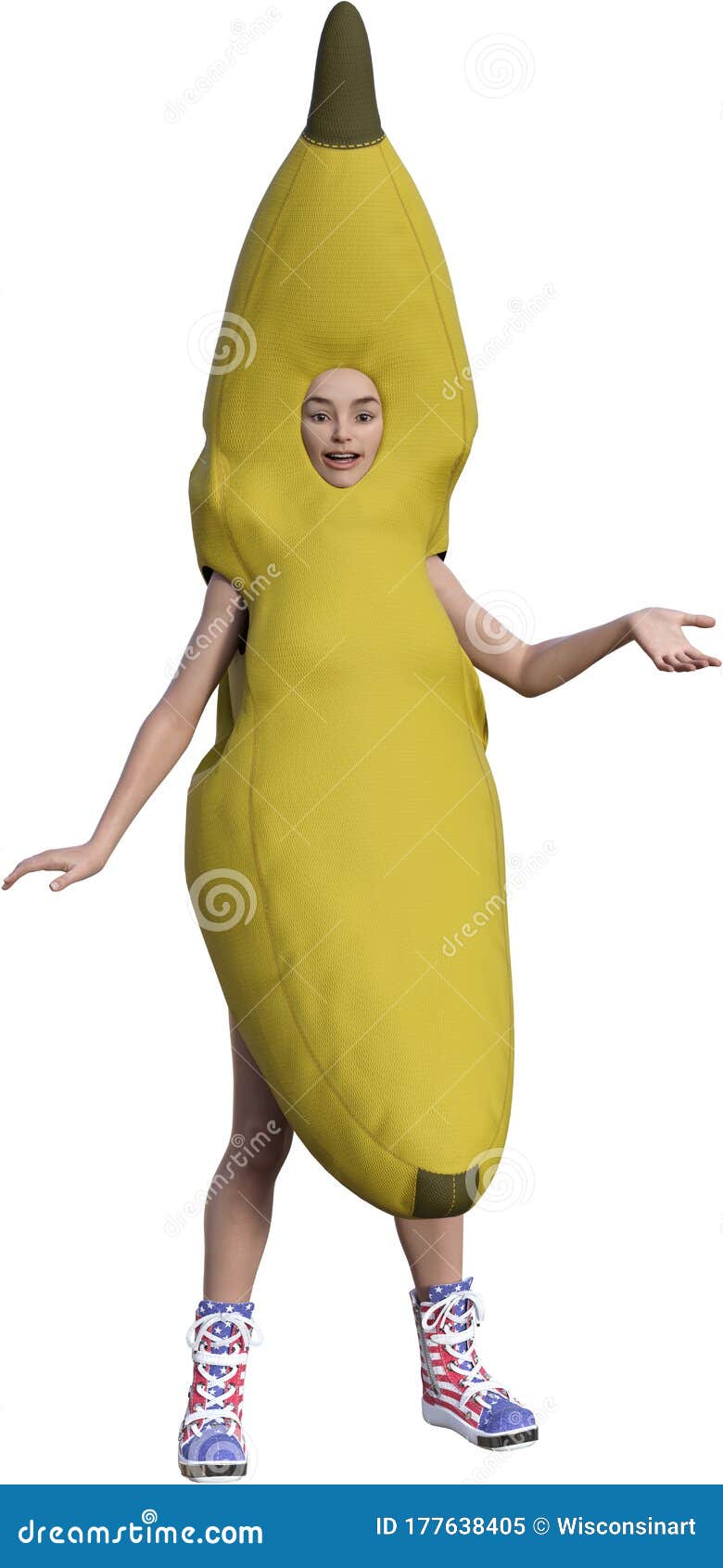 Costume da banana isolato immagine stock. Illustrazione di giovane -  177638405