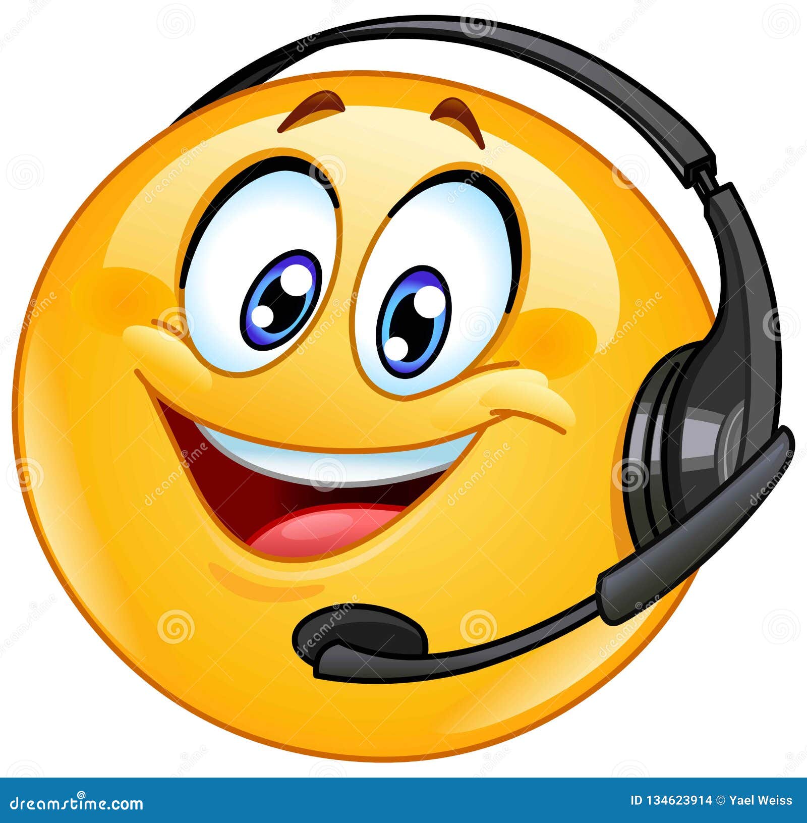 Customer support emoticon stock vector. Illustration of contact 134623914