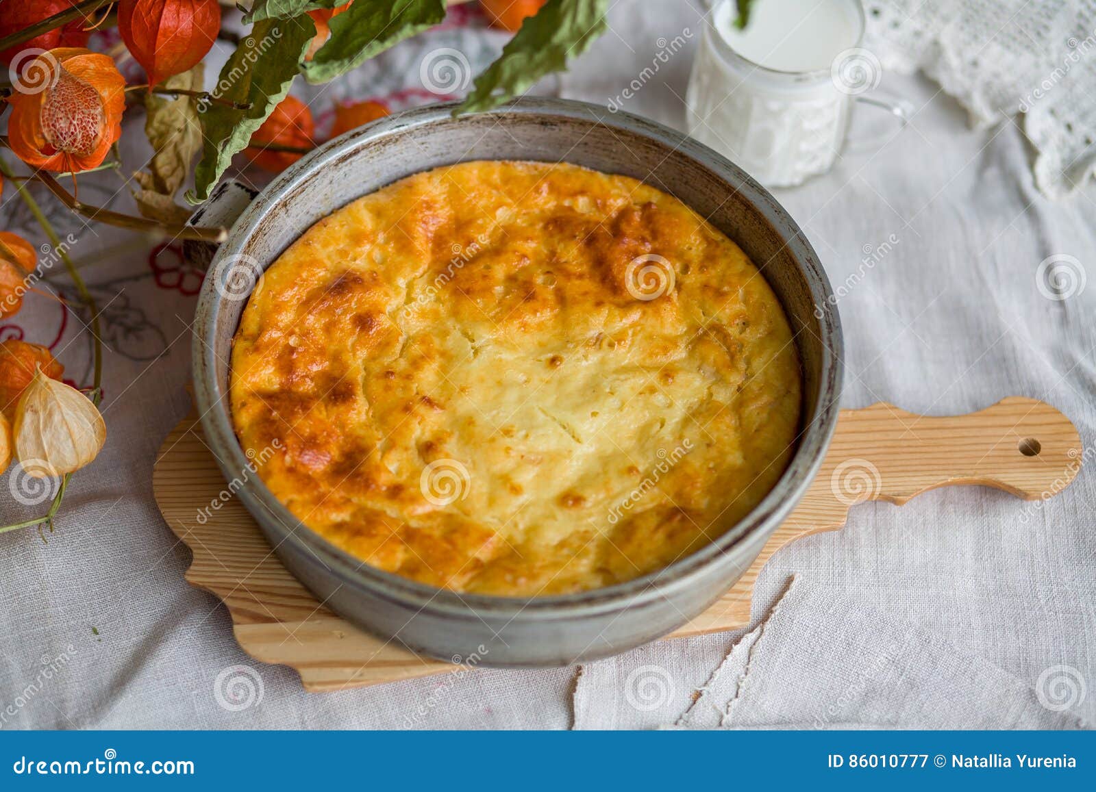 Cottage Cheese Casserole With Eggs Stock Image Image Of Lasagna