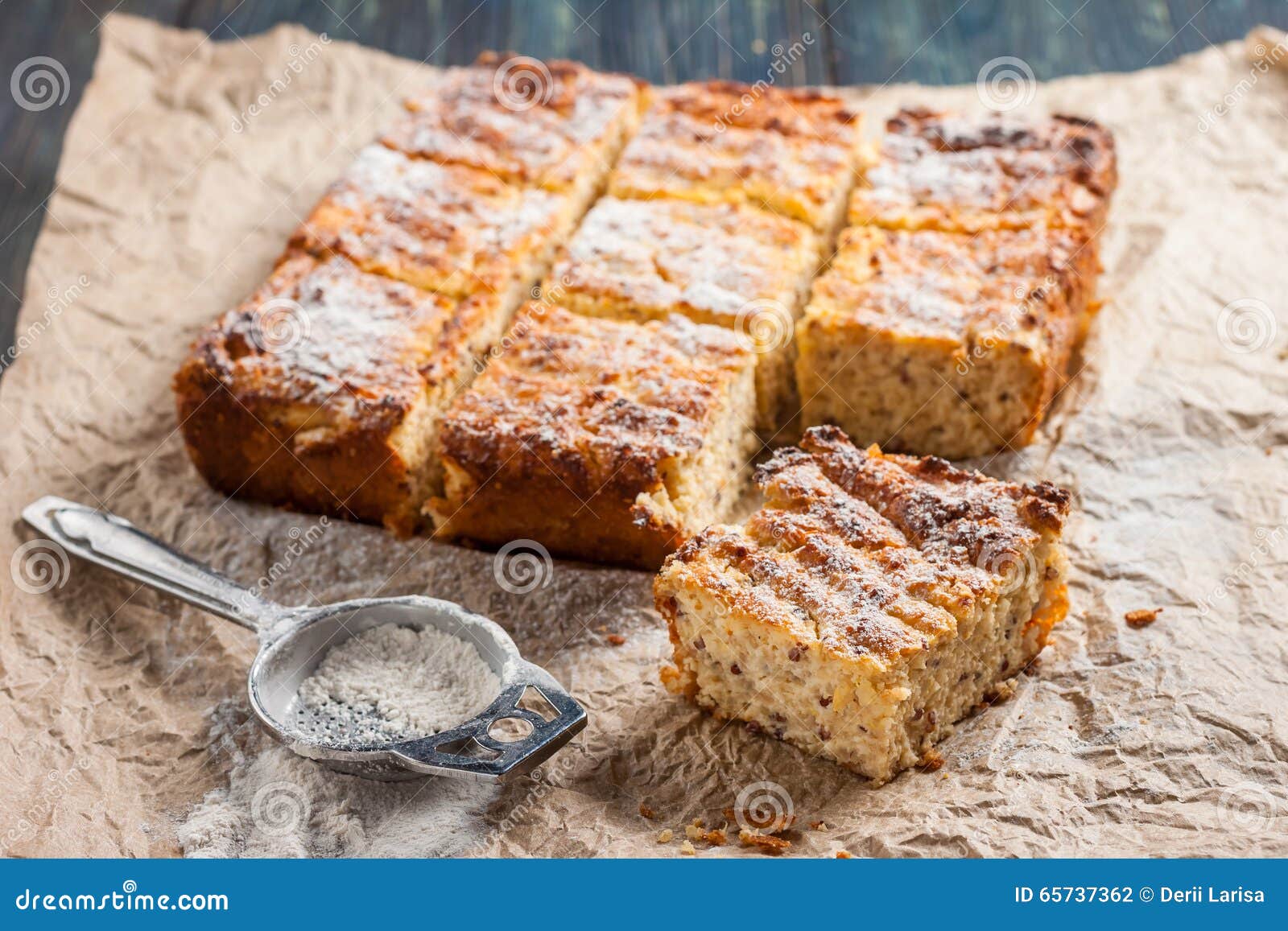 Cottage Cheese Casserole with Quinoa. Stock Photo Image of eating