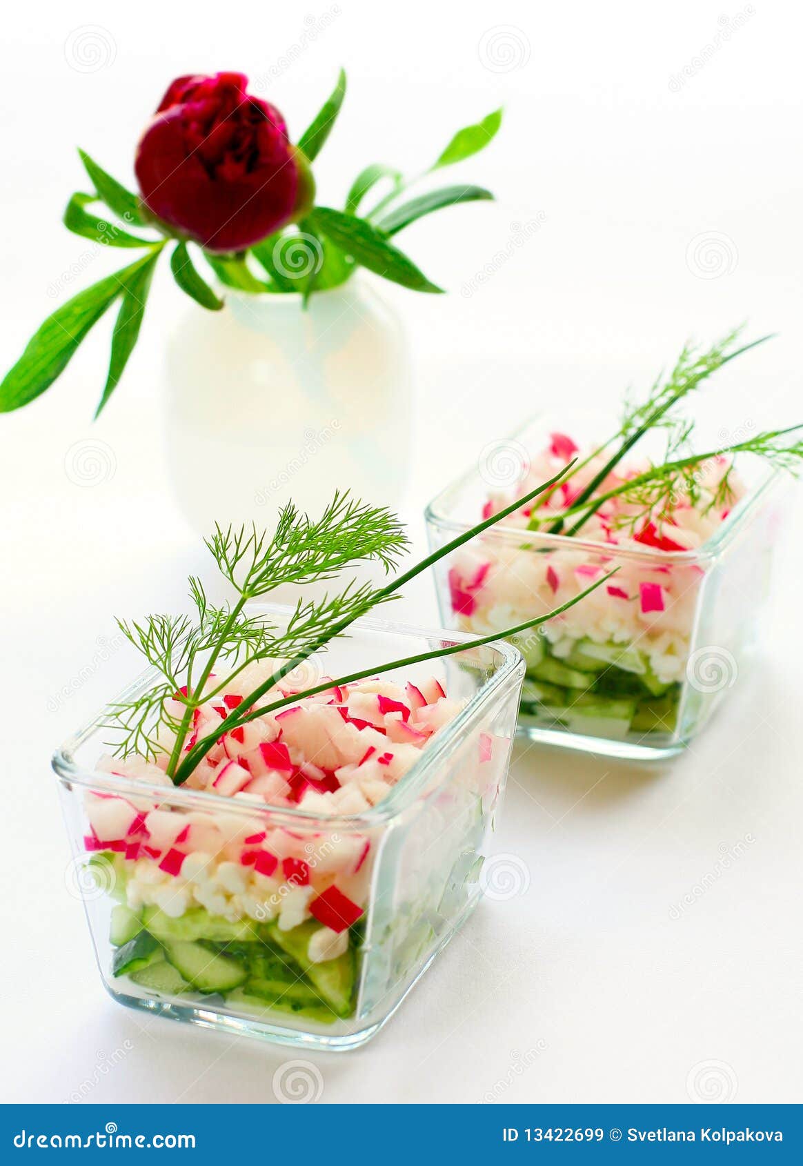 Cottage Cheese and Fresh Vegetables Stock Image Image of onion