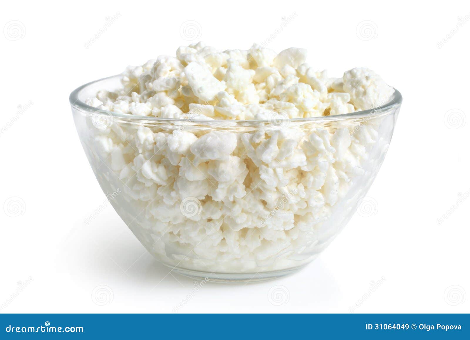 Cottage Cheese in Glass Bowl Stock Image Image of dish, bowl 31064049