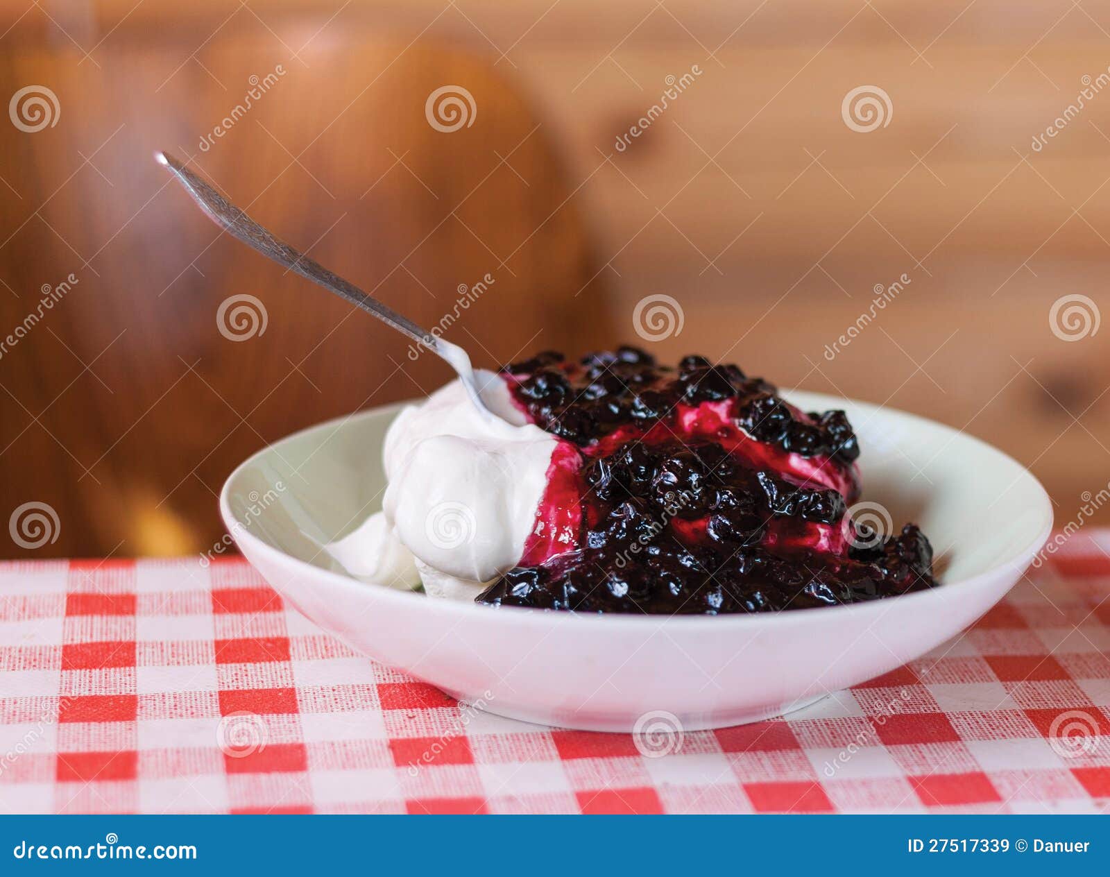 Cottage cheese and jam stock image. Image of bokeh, product 27517339