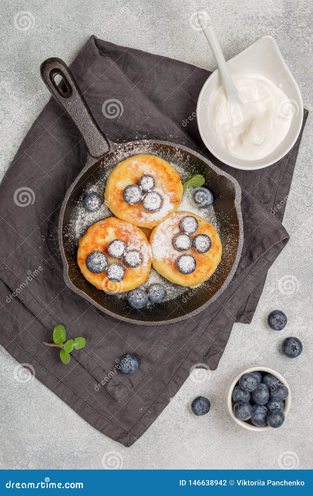 Cottage Cheese Pancakes Syrniki Curd Fritters With Fresh Berries