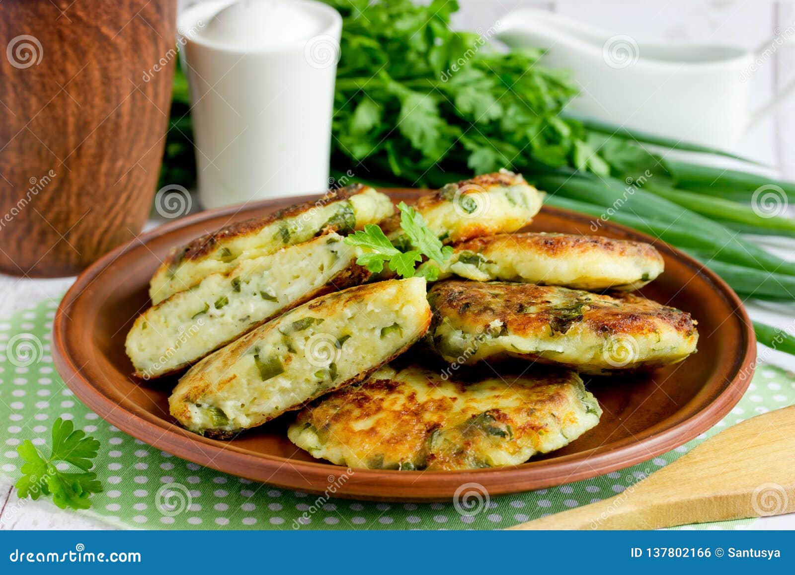 Сырники со шпинатом и зеленью