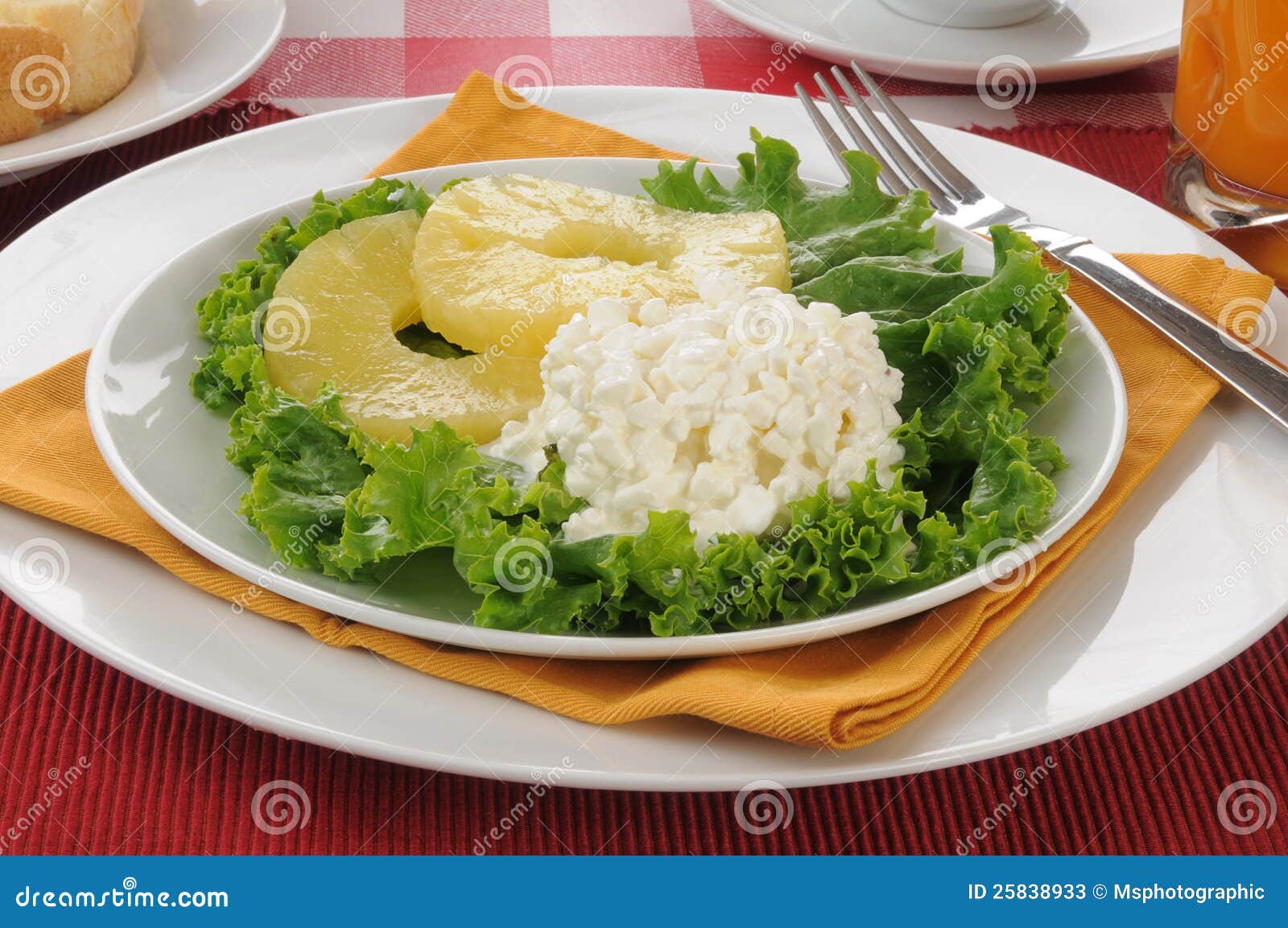 Cottage Cheese and Pineapple Stock Image Image of pineapple