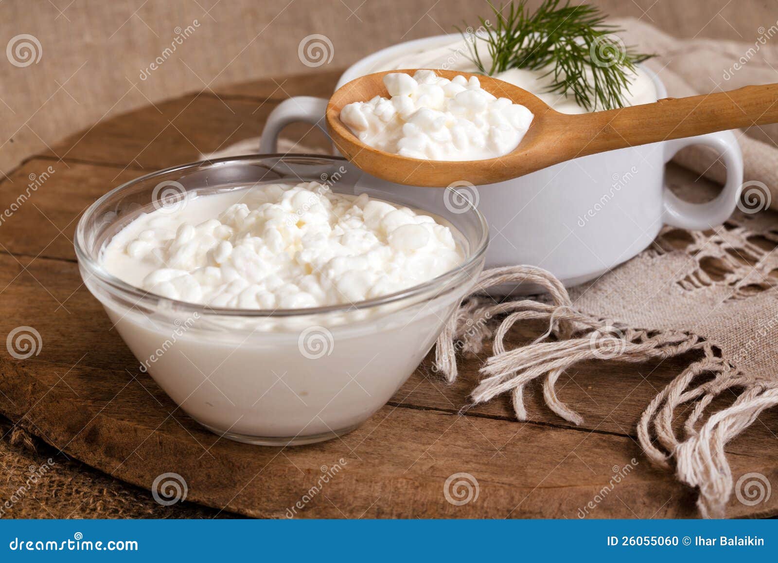 cottage cheese in a plate