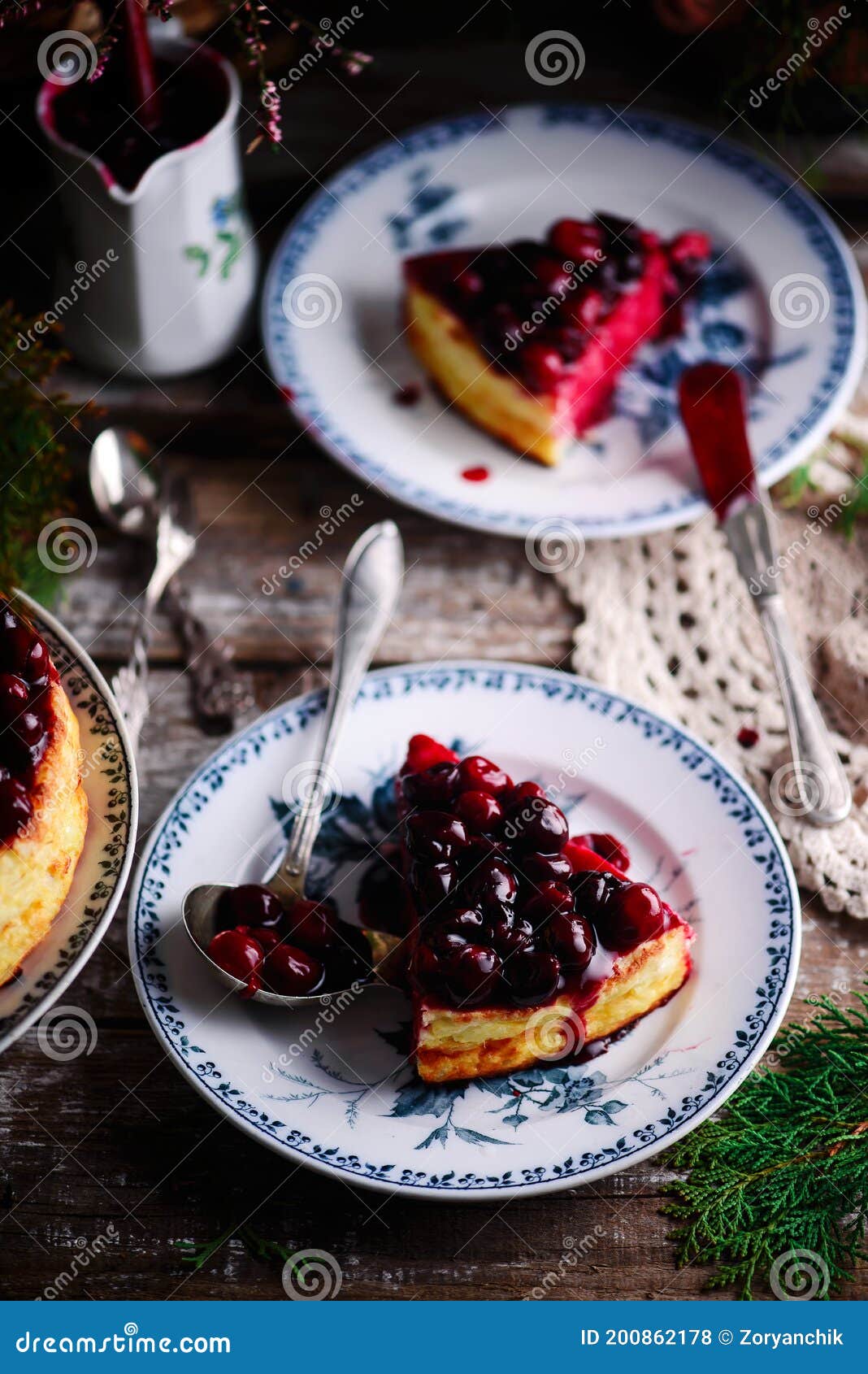 Cottage Cheese and Rice Pudding..style Rustic Stock Photo Image of