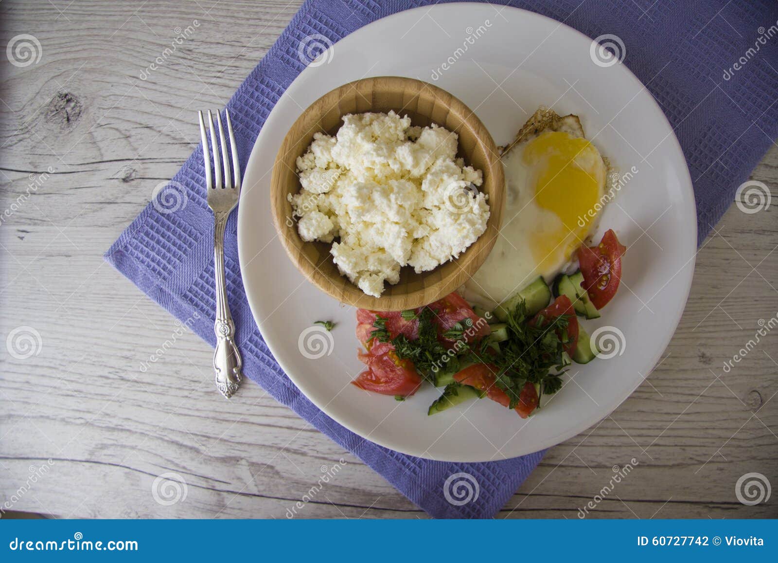 Cottage Cheese And Scrambled Eggs Stock Photo Image Of Brunch