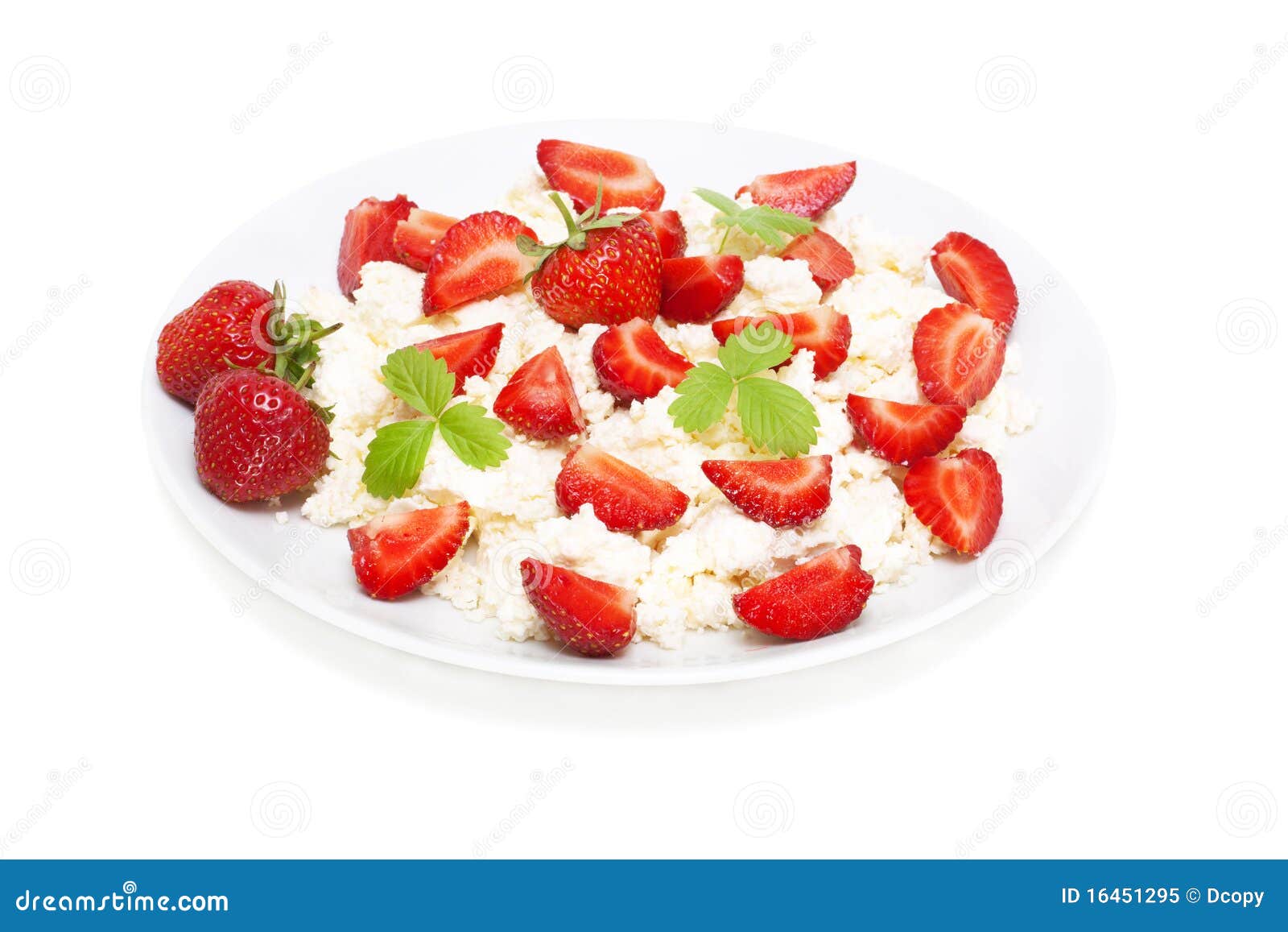 Cottage Cheese with Strawberries Stock Image Image of tasty, healthy