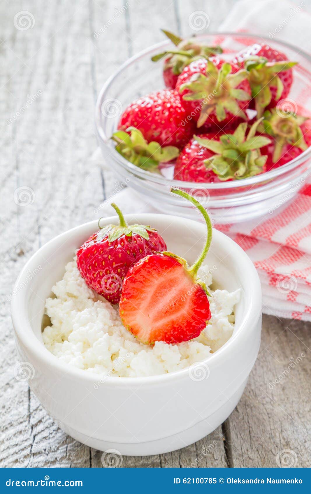 Cottage Cheese with Strawberry Stock Image Image of calorie, bowl