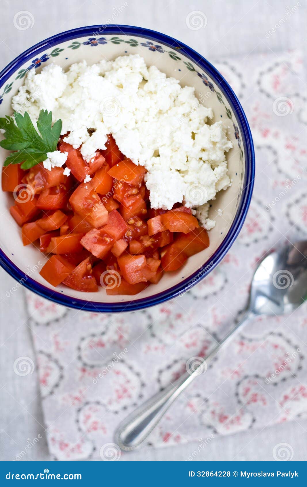Cottage Cheese and Tomatoes Stock Photo Image of health, tomatoes
