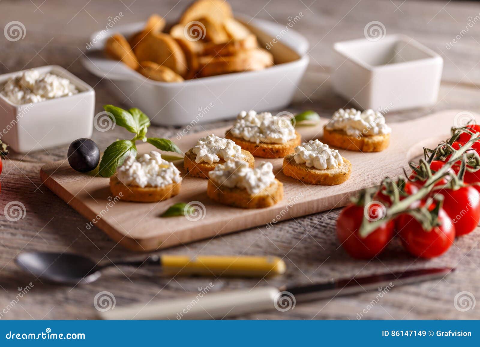 Cottage Cheese with Whole Wheat Rolls Stock Image Image of health