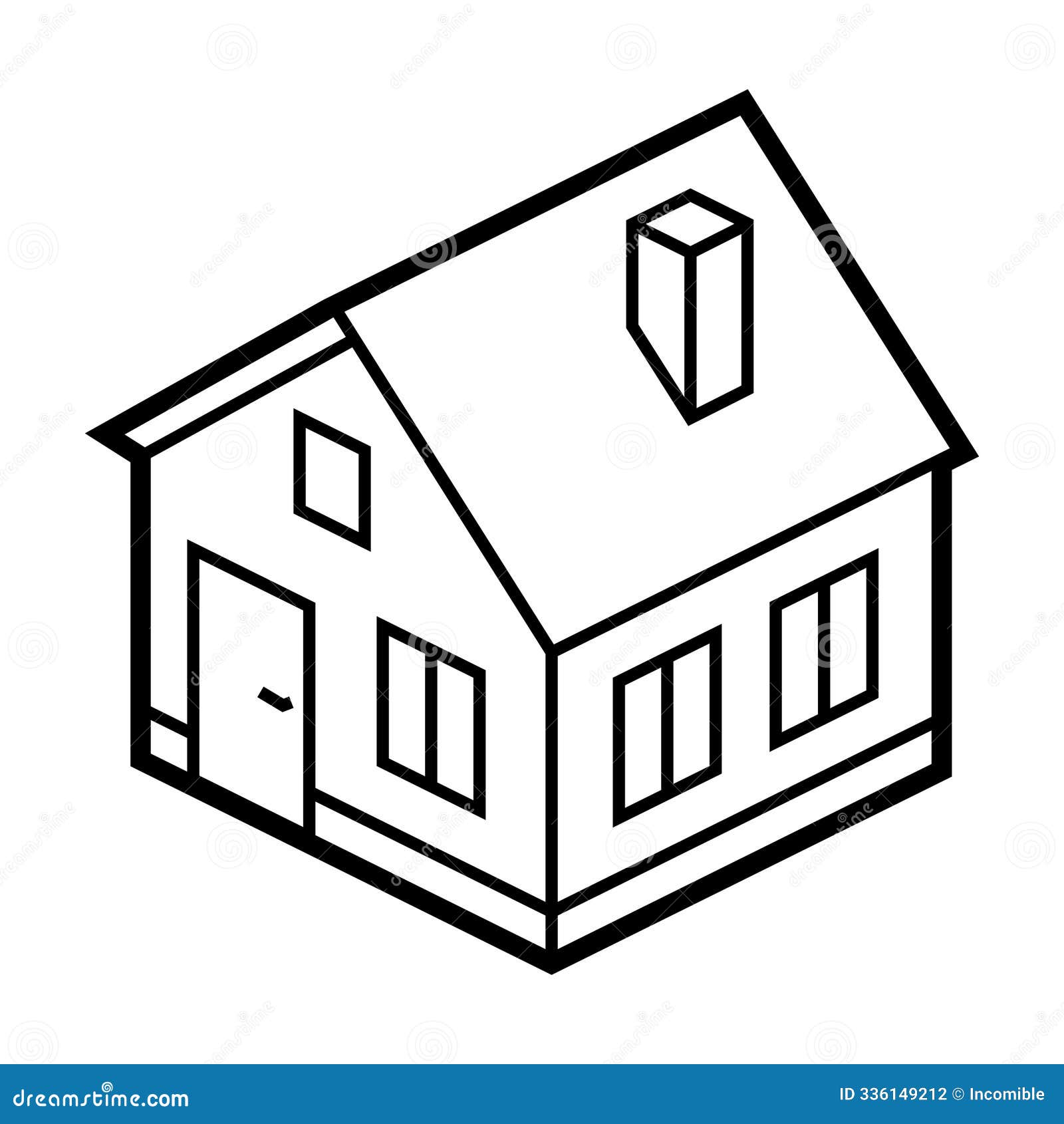 cottage icon in isometry style. real estate image for website, app, logo, ui .
