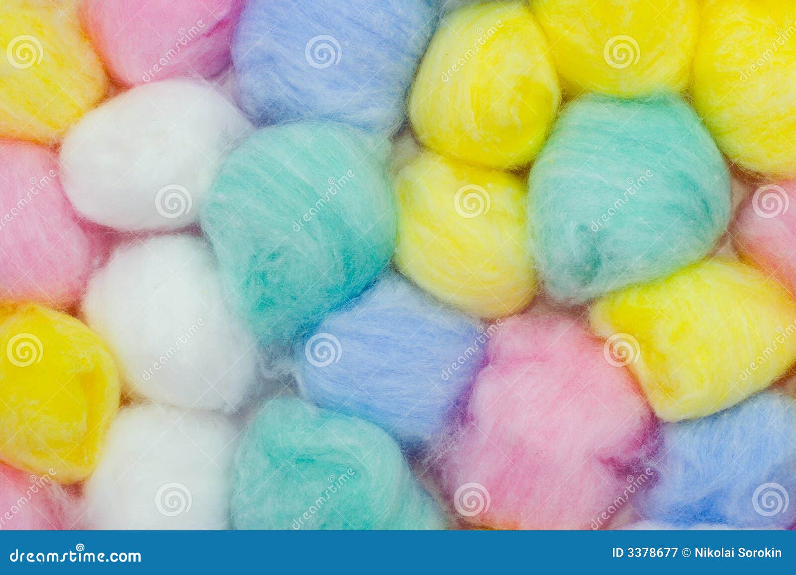 Multicolored cotton balls stock photo. Image of object - 3326504