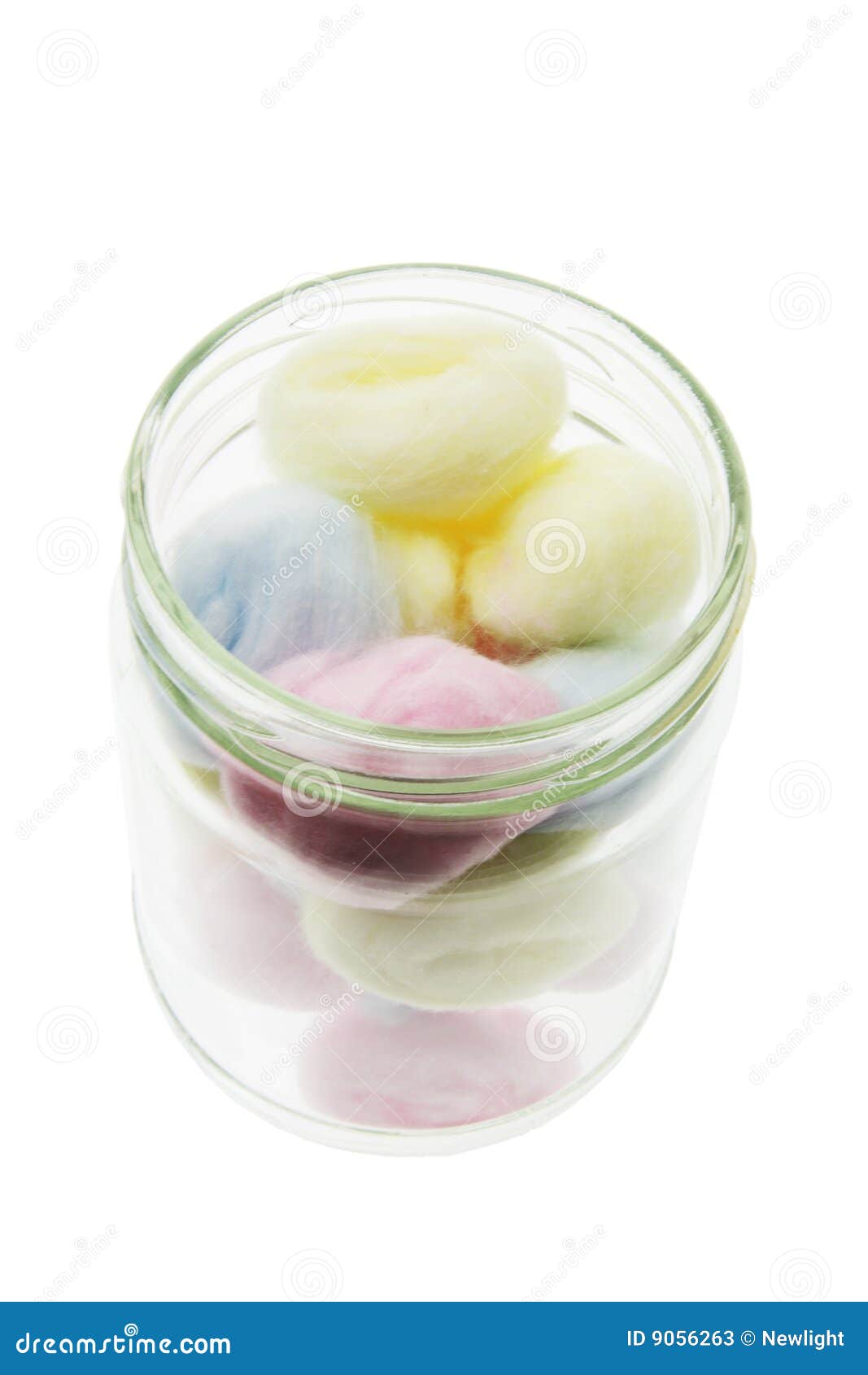 Cotton Balls in Glass Jar stock image. Image of cleanliness 9056263