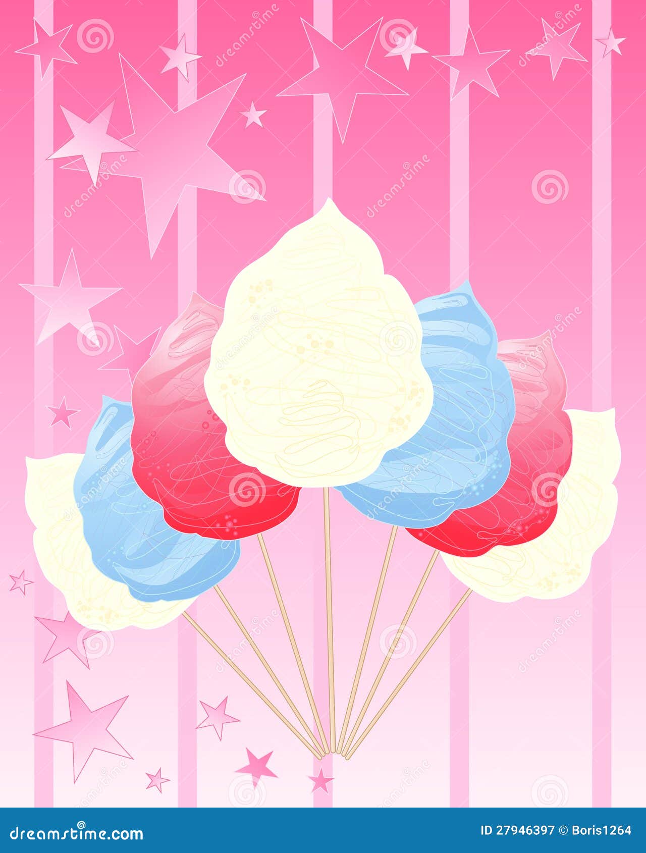 Cotton candy america stock vector. Illustration of stripes 27946397