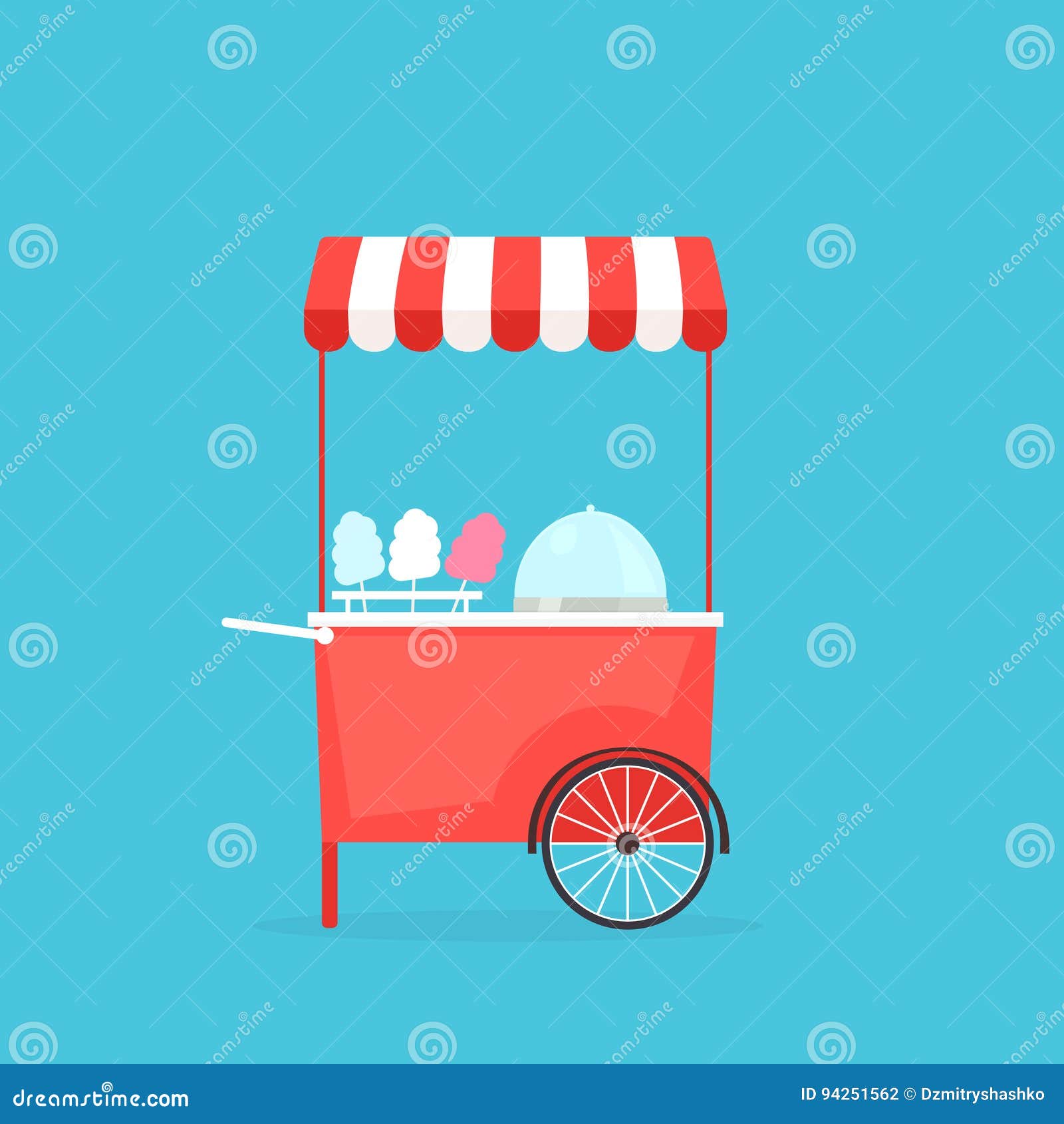 Cotton candy machine stock vector. Illustration of machine 94251562