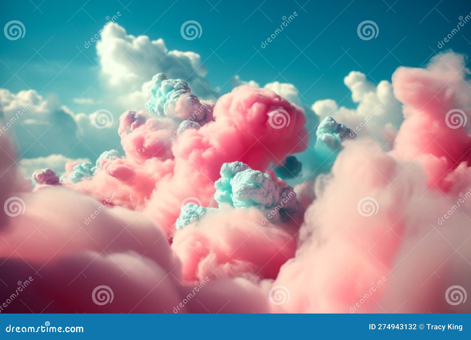 Cotton candy in the sky stock illustration. Illustration of confection