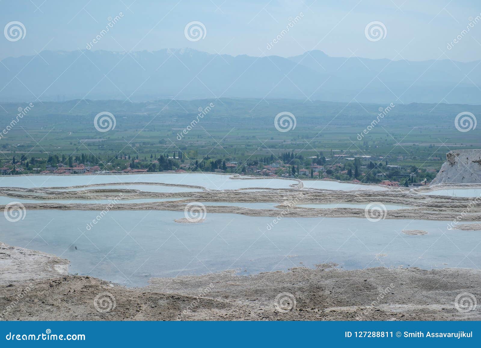 Cotton castle pamukkale stock image. Image of mountain 127288811