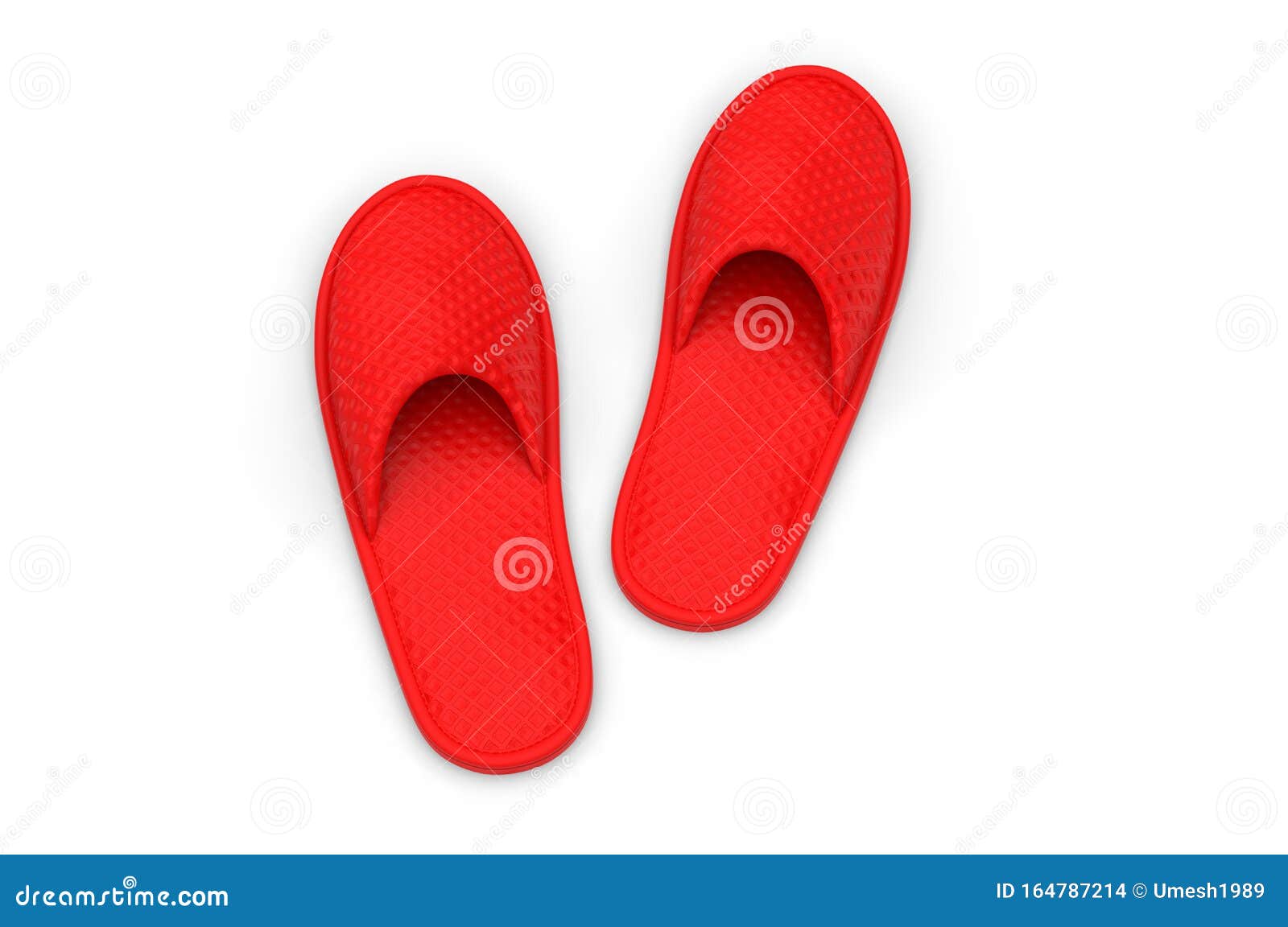 Cotton Cloth Spa Slipper for Branding. 3d Render Illustration. Stock ...