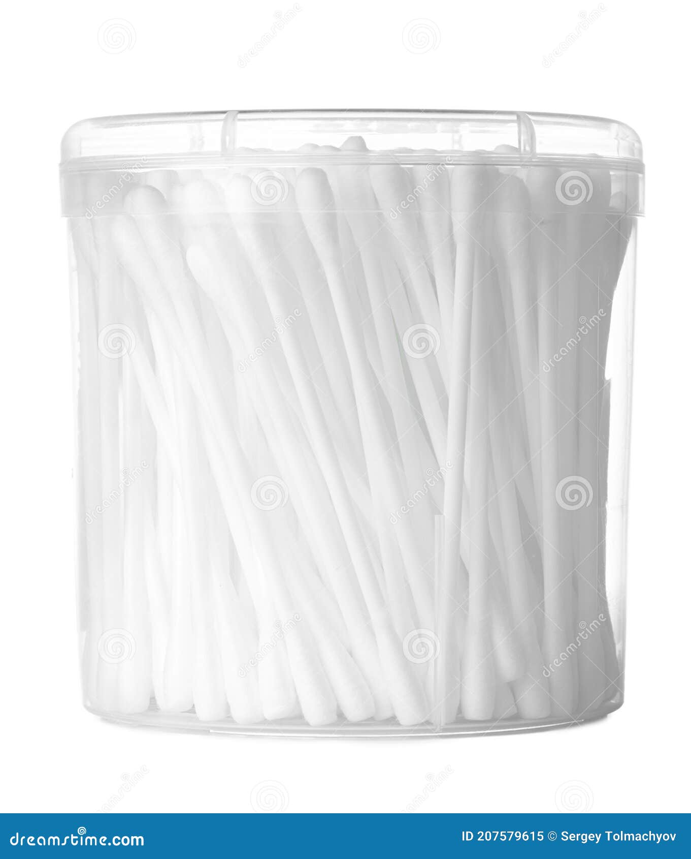 cotton ear buds  on white background