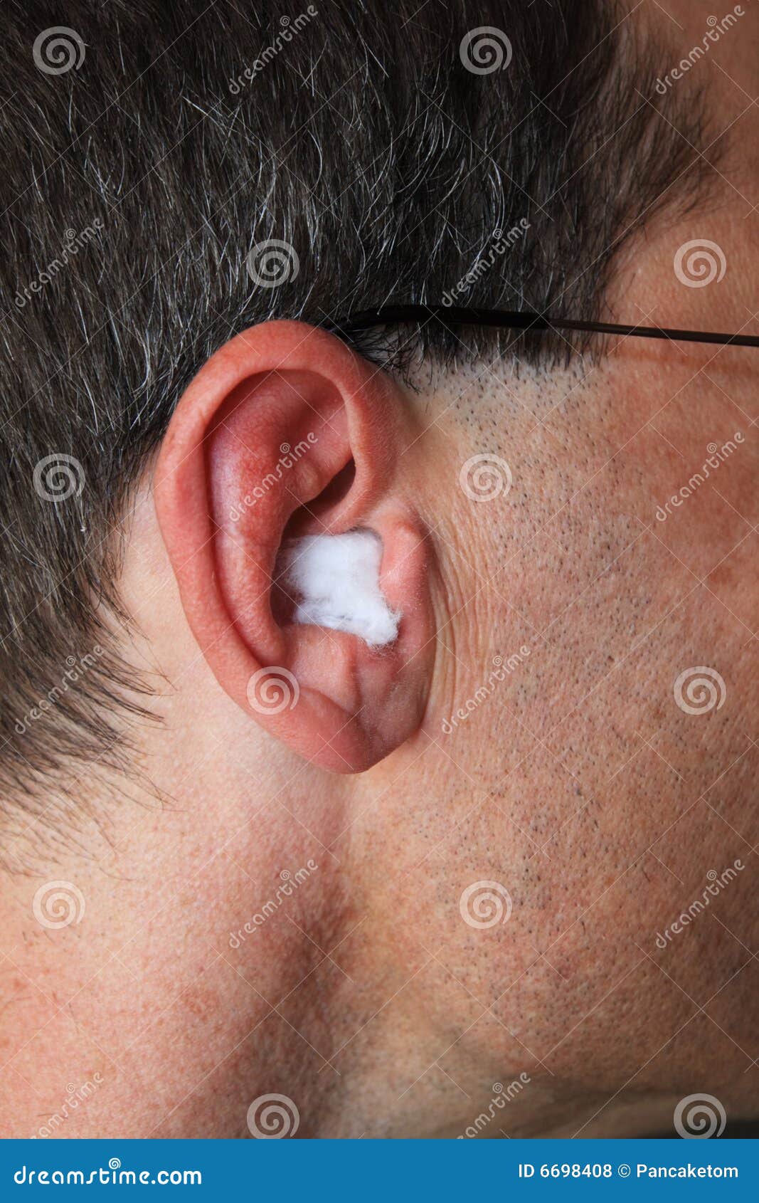 Cotton ear plug stock photo. Image of silent, noisy, cotton 6698408