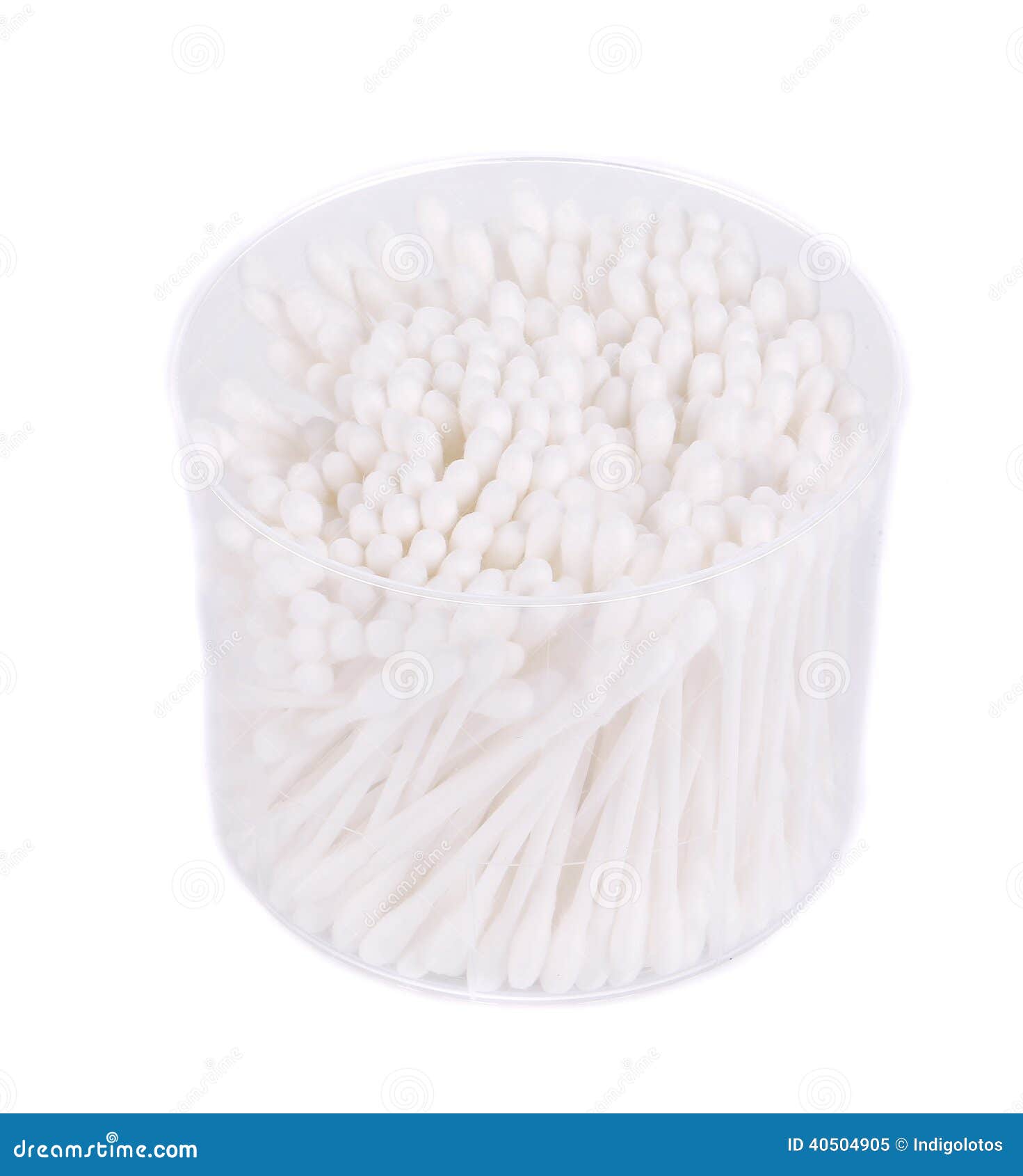 Cotton Ear Sticks in Round Box. Stock Image Image of neat, absorbent 40504905