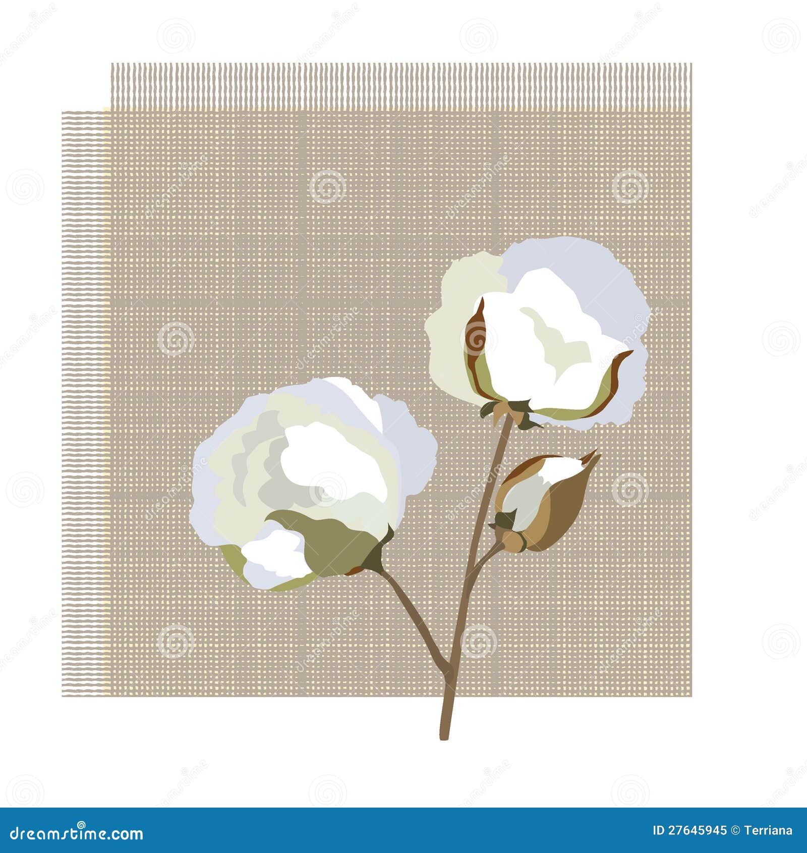 Cotton flower symbol stock vector. Illustration of ecology 27645945