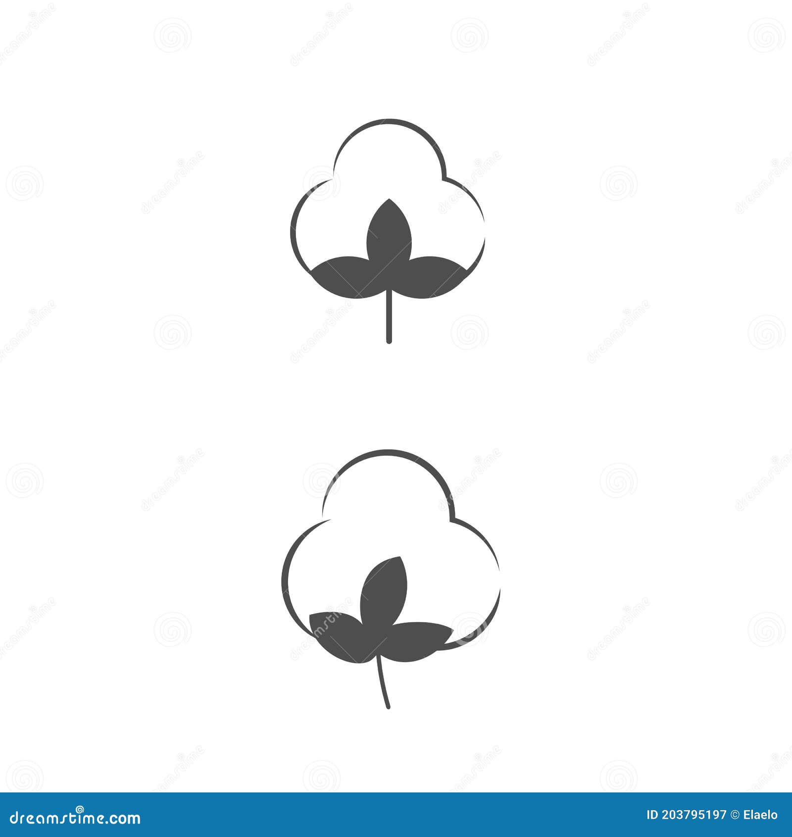 Cotton Flower Vector Icon Template Stock Vector - Illustration of ...