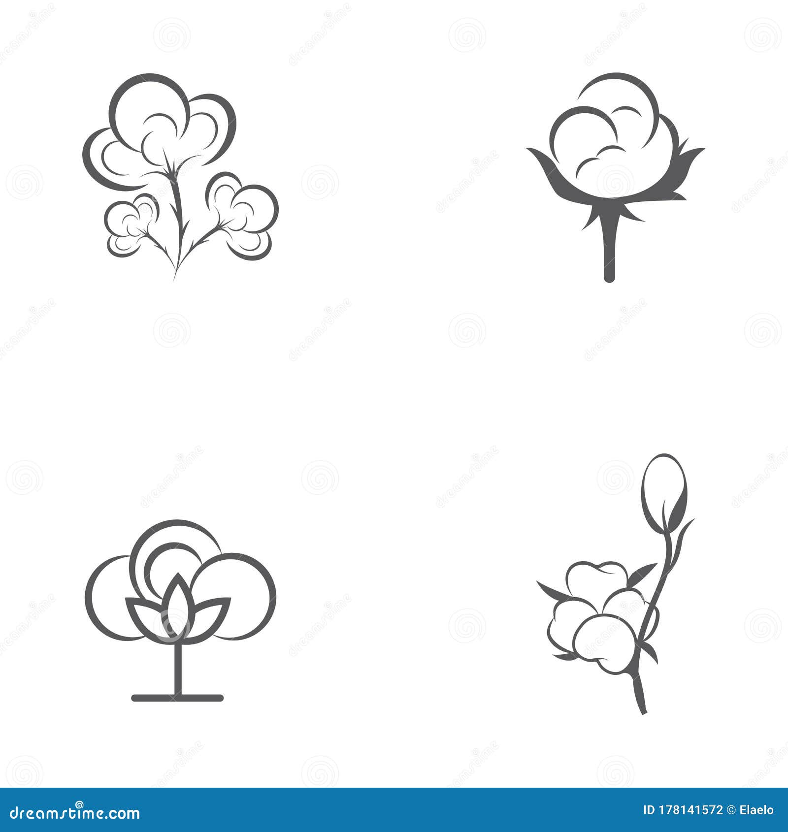 Cotton Flower Vector Icon Template Stock Vector - Illustration of ...