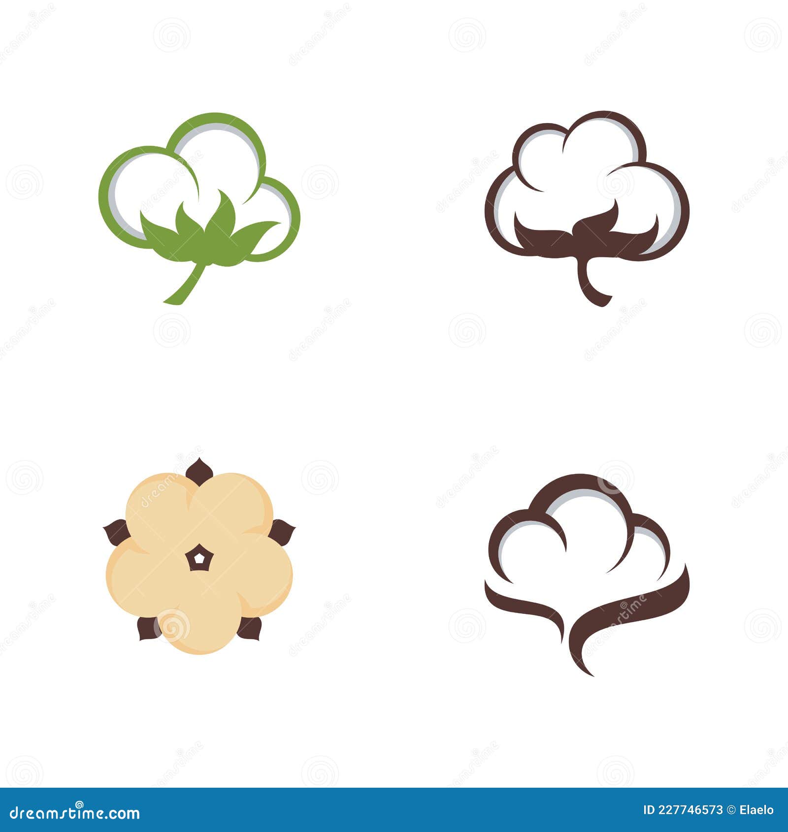 Cotton Flower Vector Icon Template Stock Vector - Illustration of badge ...