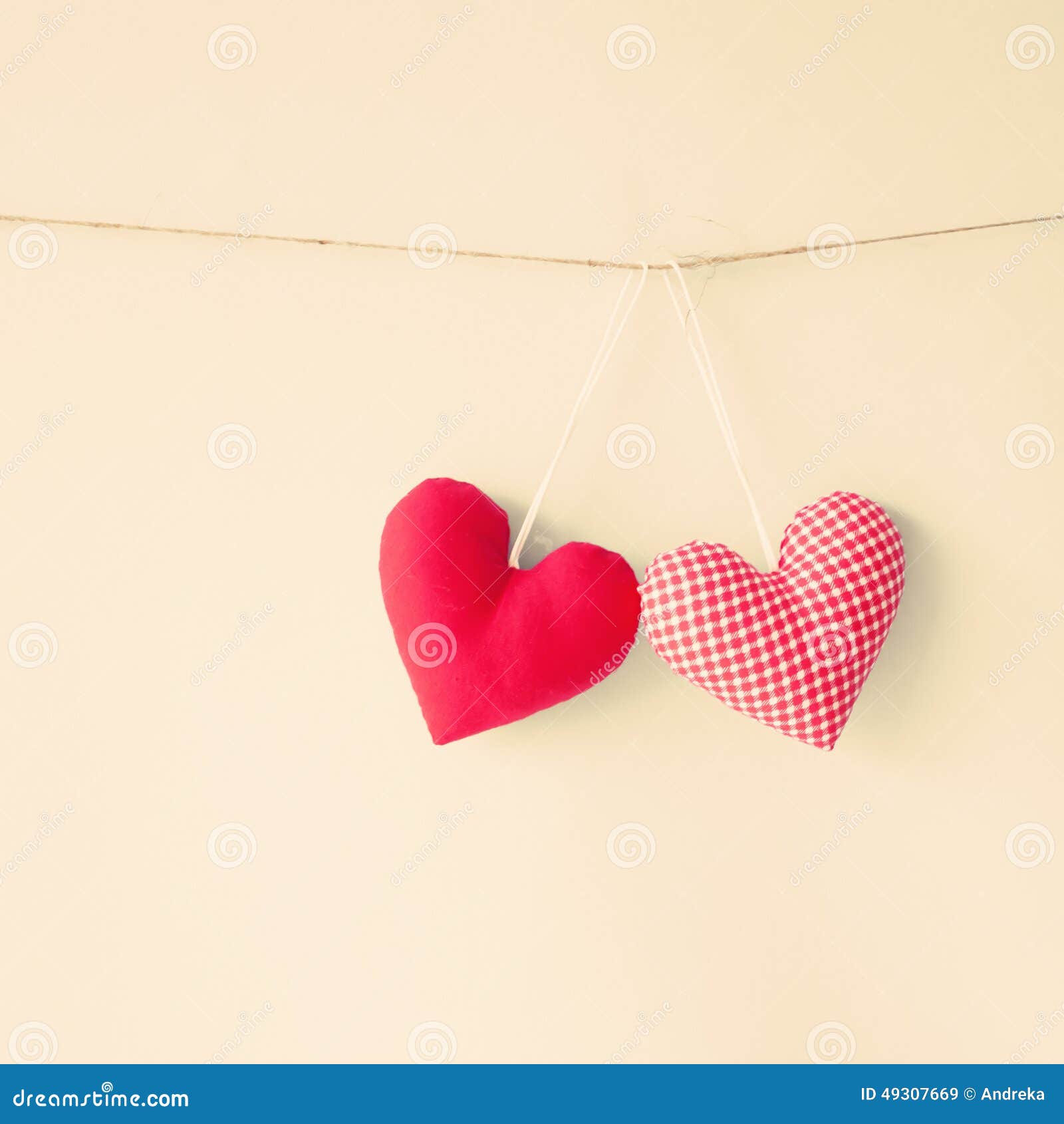 Cotton Hearts stock image. Image of festive, decorative 49307669