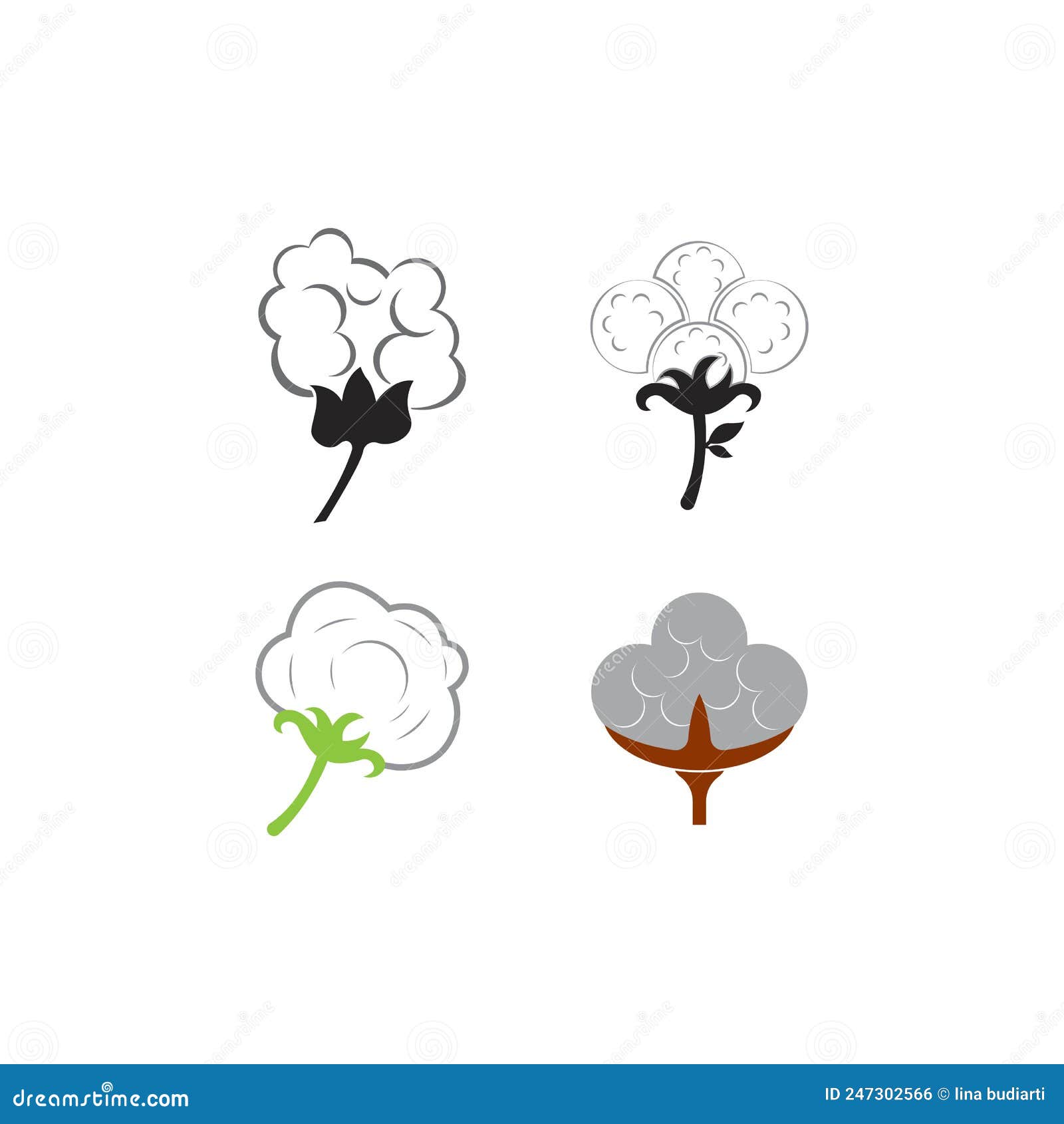 Cotton icon stock vector. Illustration of icon, ball 247302566