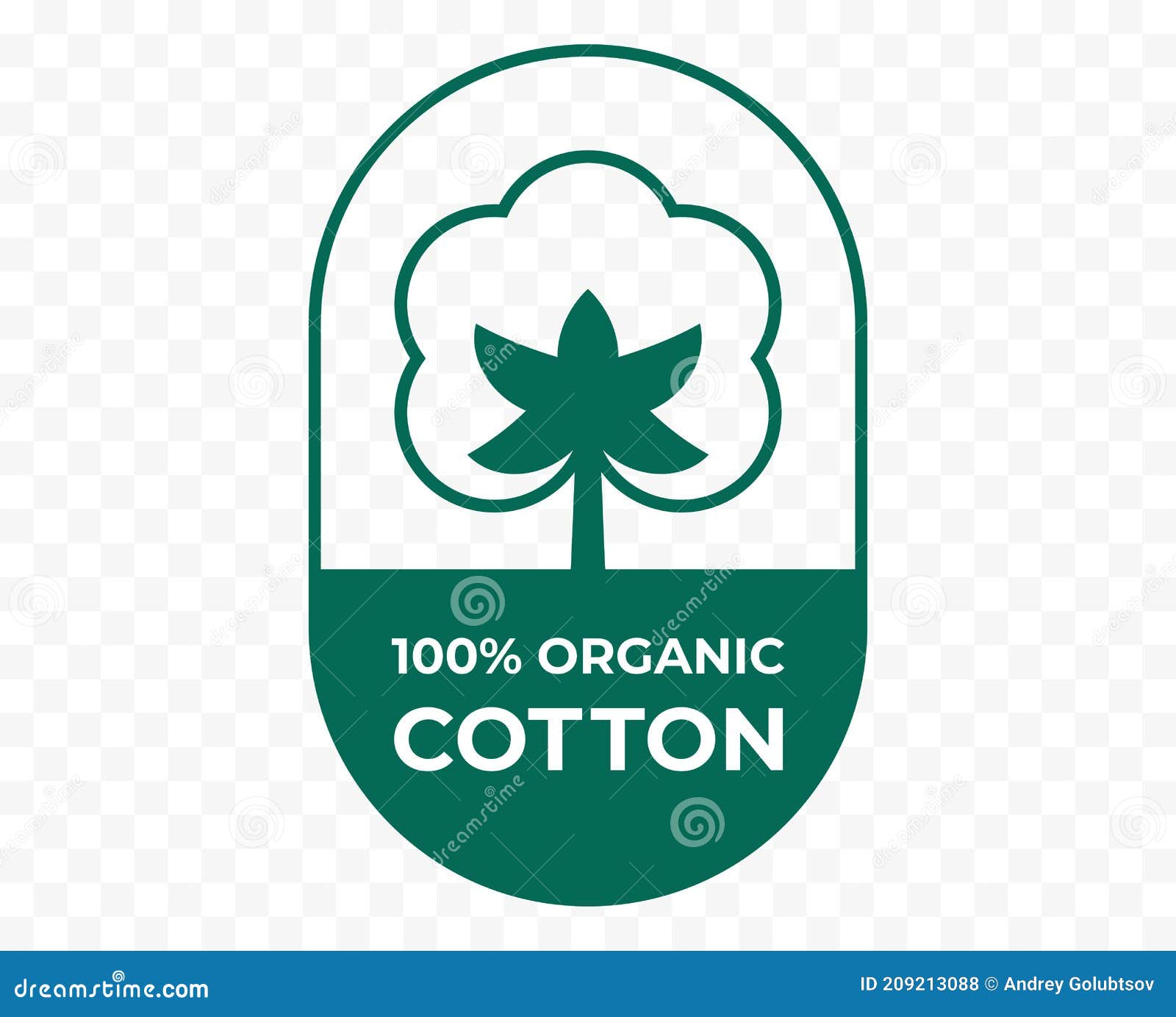 Cotton Icon, Fabric Logo Organic Natural 100 Cotton, Vector Quality ...