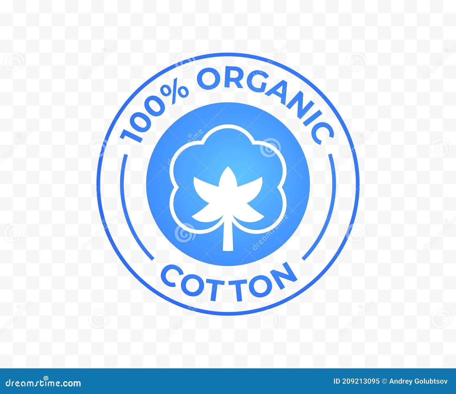 Cotton Icon, 100 Organic Natural Logo, Vector Label Cotton Fabric ...