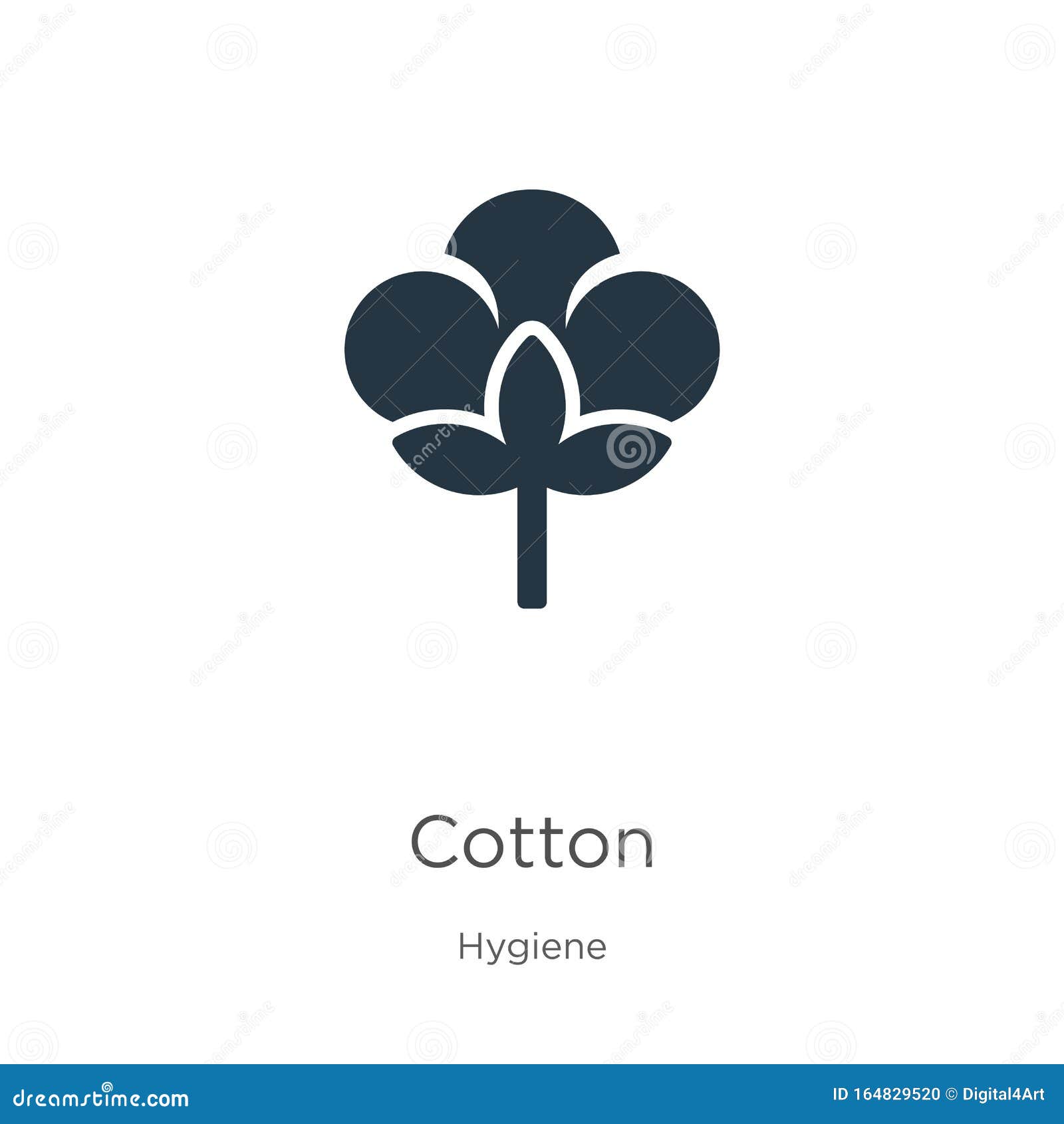 100 Cotton Web Black Icon Design Natural Fiber Sign Vector