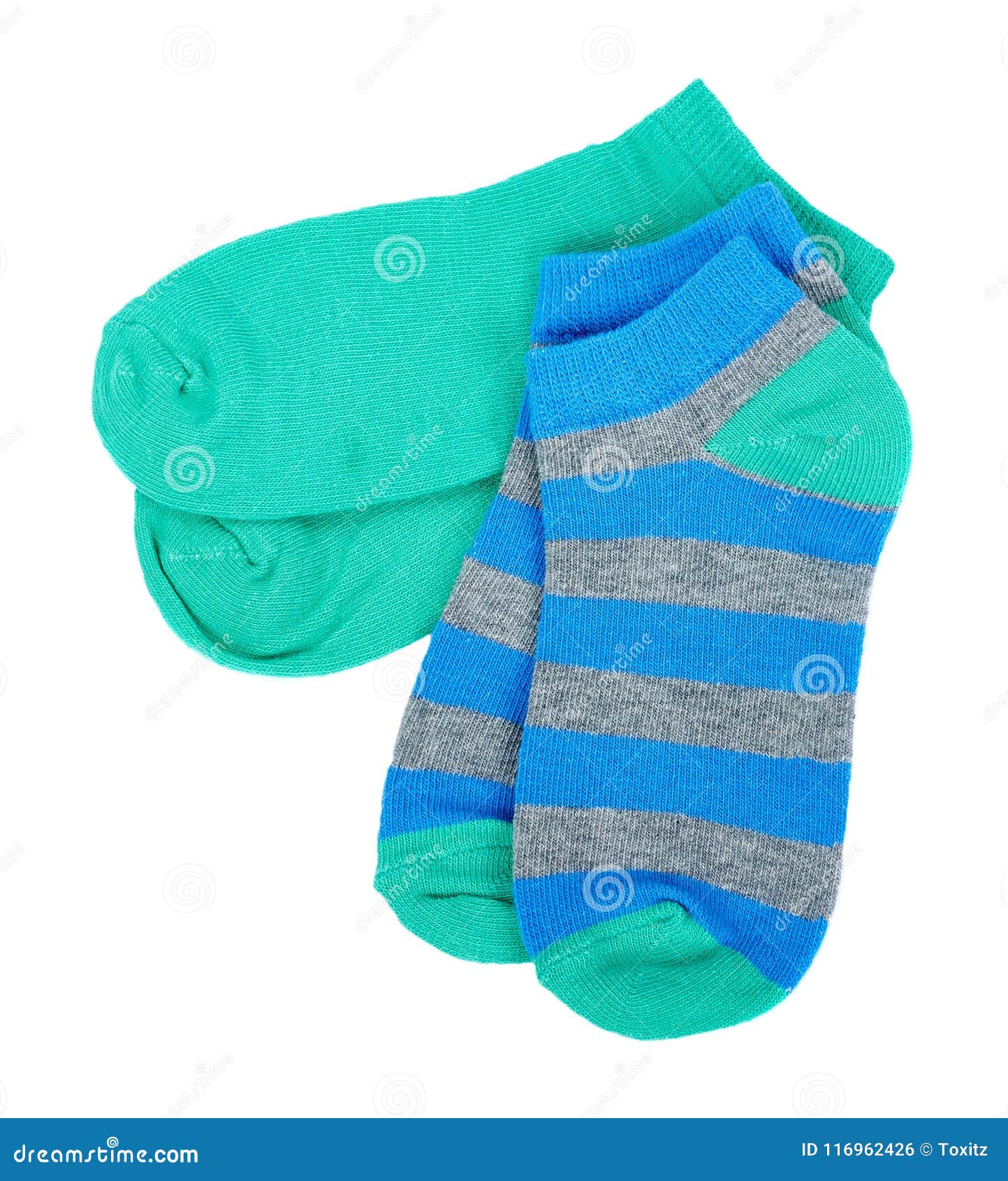 Cotton Kid Sock Isolated on White Background Stock Photo - Image of ...