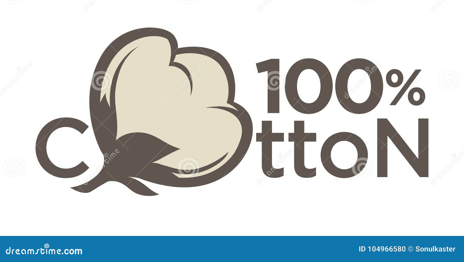 Cotton Labels or Logo for Pure 100 Percent Natural Cotton Textile Tag ...