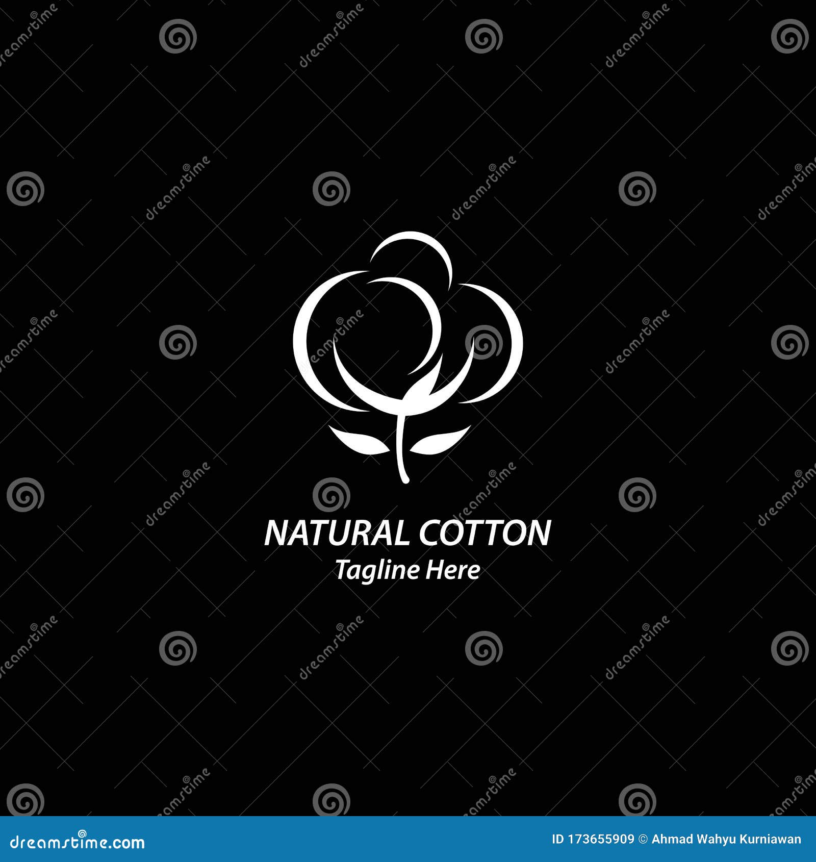 Cotton logo illustration stock vector. Illustration of floral - 173655909