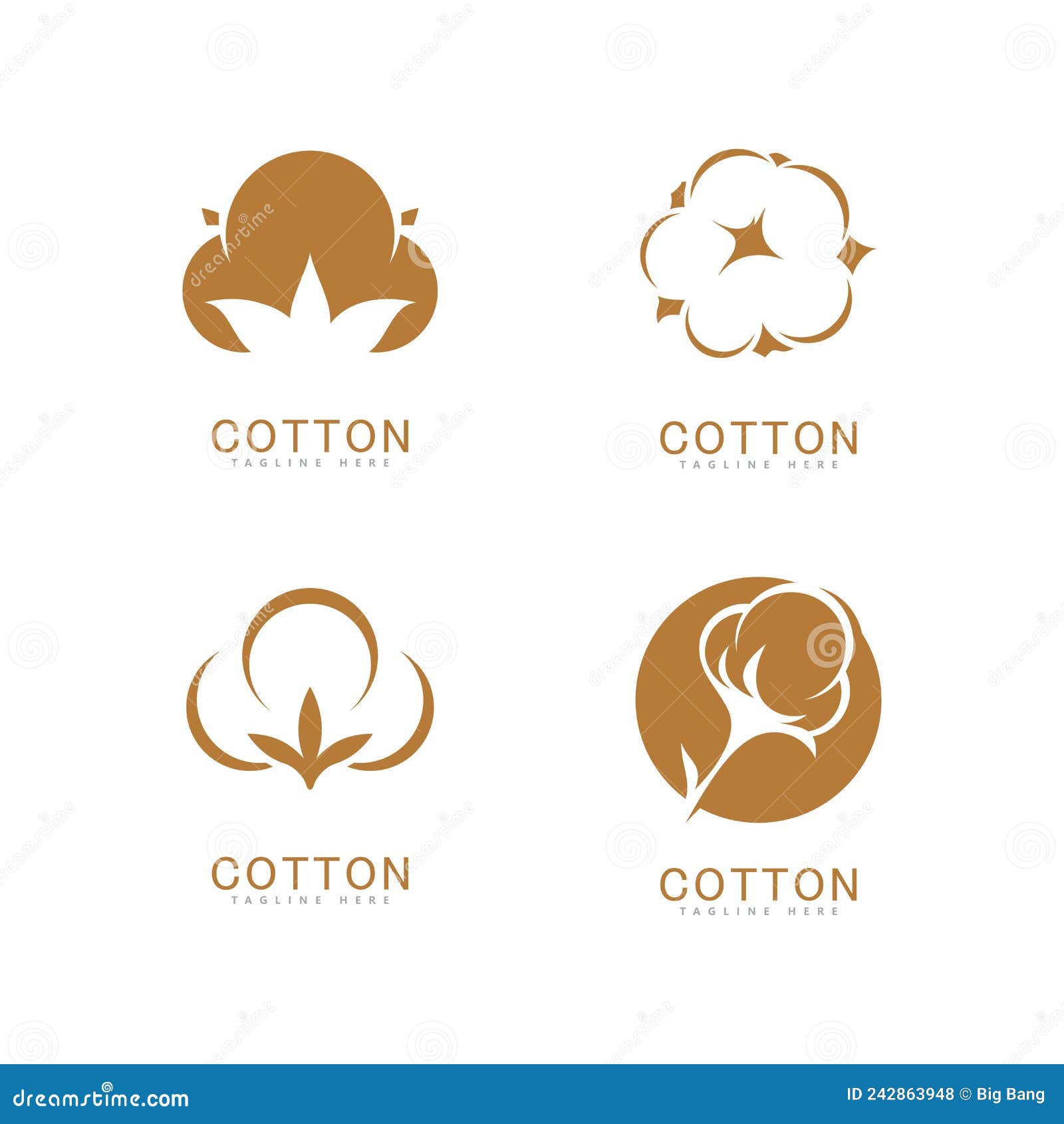 Cotton Logo Vector Template Design Stock Vector - Illustration of ...