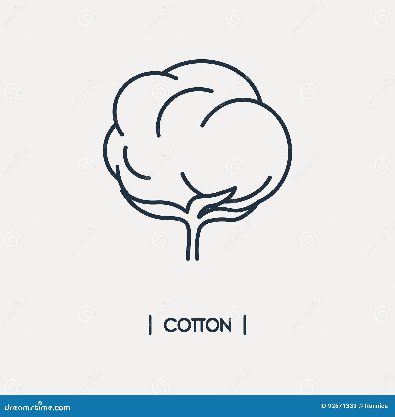 Cotton outline icon stock vector. Illustration of organic 92671333