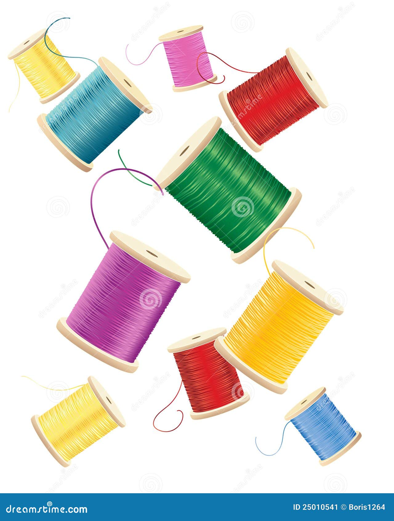 Cotton reels stock vector. Illustration of needlework - 25010541