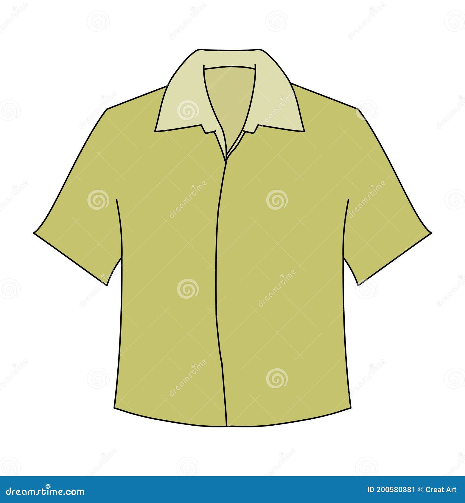 Cotton Shirt Clip Art Illustration Vector Isolated Stock Vector -  Illustration of cartoon, palin: 200580881