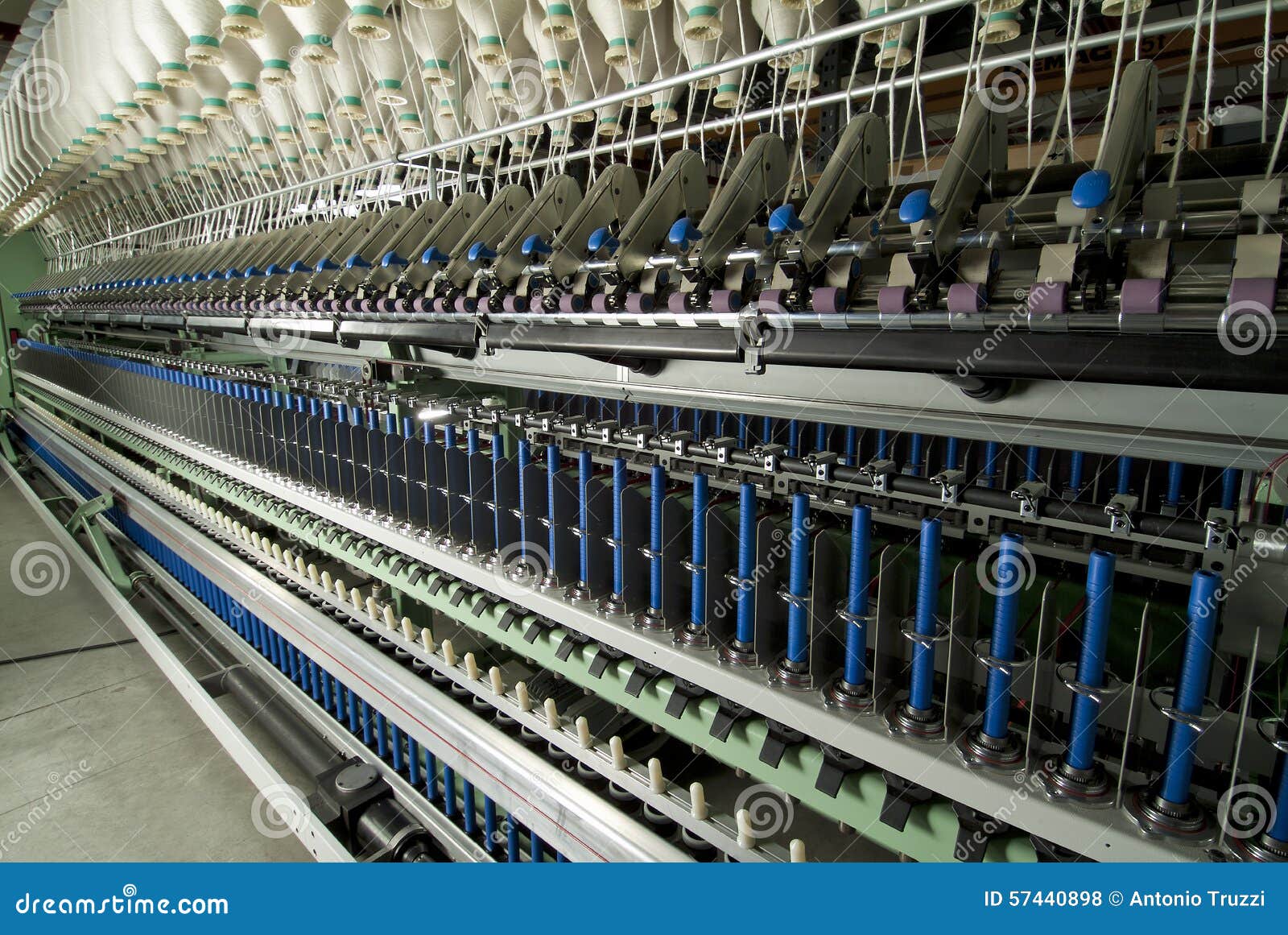 Cotton spinning machine stock photo. Image of textile 57440898