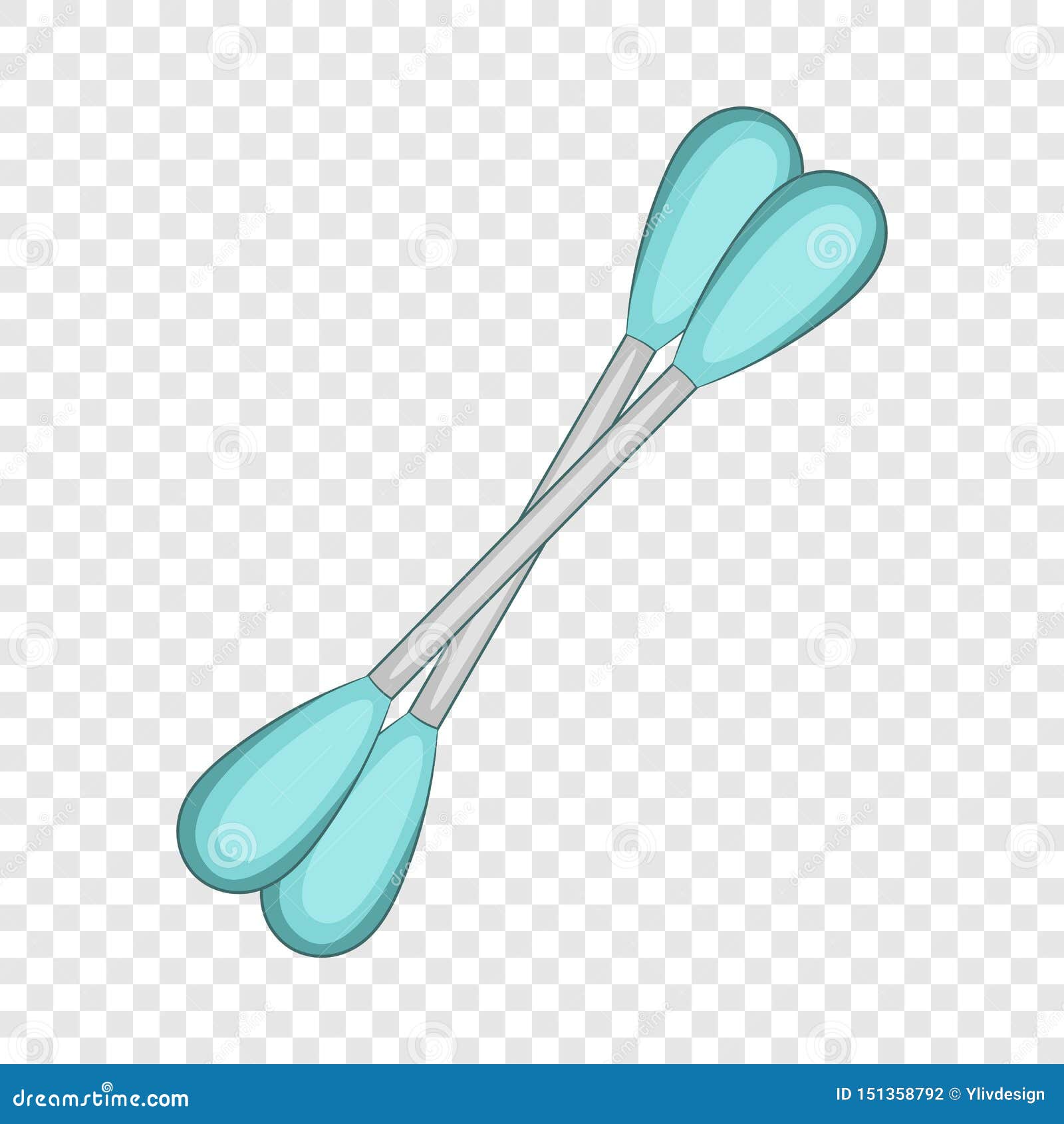 Cotton Swab Icon, Cartoon Style Stock Vector Illustration of sanitary